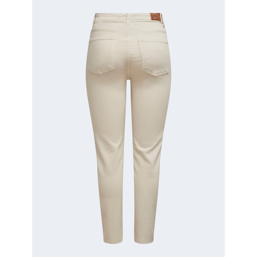 Only Beige Cotton Mom Jeans | Regal Royce