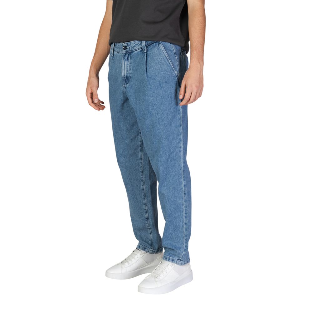 Jack Jones Blue Cotton Relaxed Fit Jeans | Regal Royce
