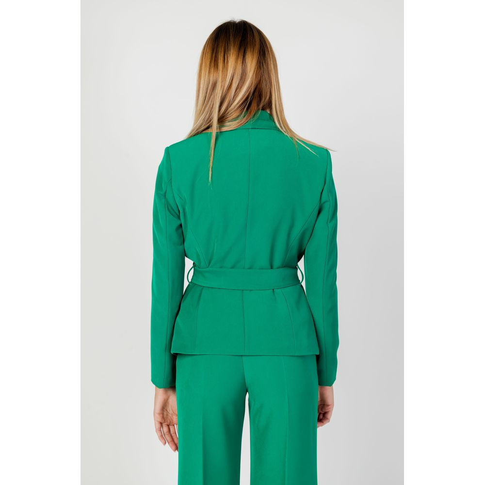 Sandro Ferrone Green Polyester Blazer | Regal Royce