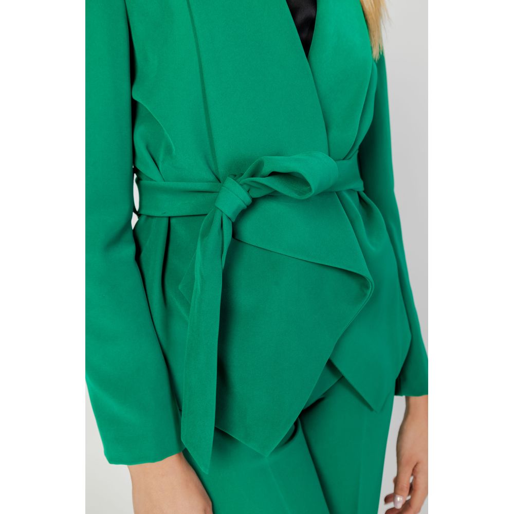 Sandro Ferrone Green Polyester Blazer | Regal Royce