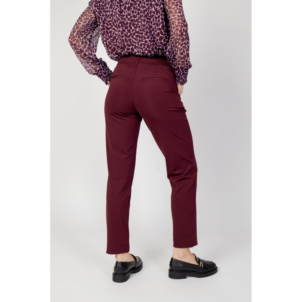 Street One Bordeaux Polyester Casual Pants