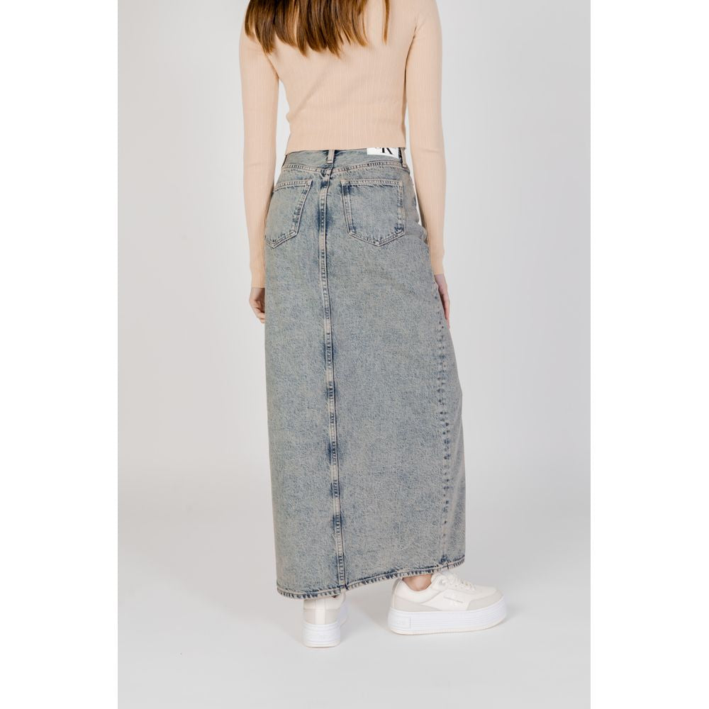 Calvin Klein Jeans Blue Cotton Long Skirt | Regal Royce