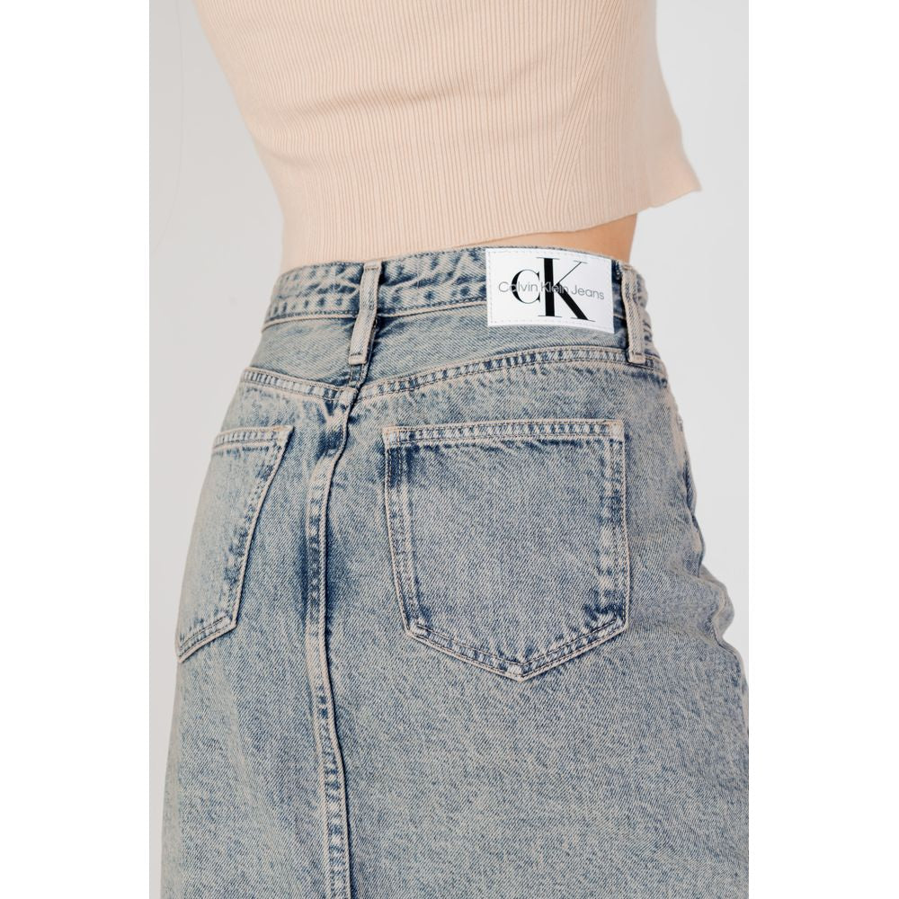 Calvin Klein Jeans Blue Cotton Long Skirt | Regal Royce