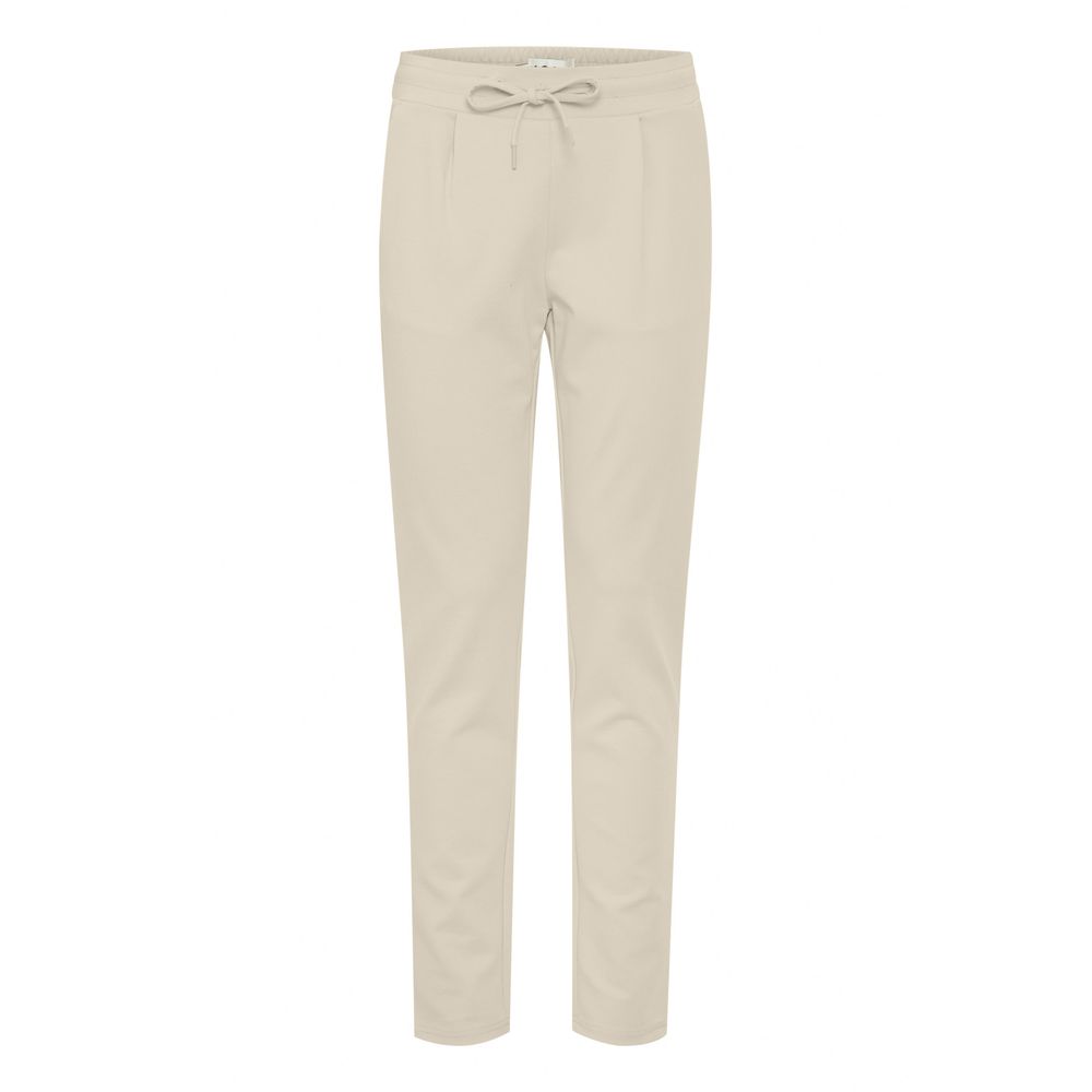ICHI Beige Polyester Pants | Regal Royce