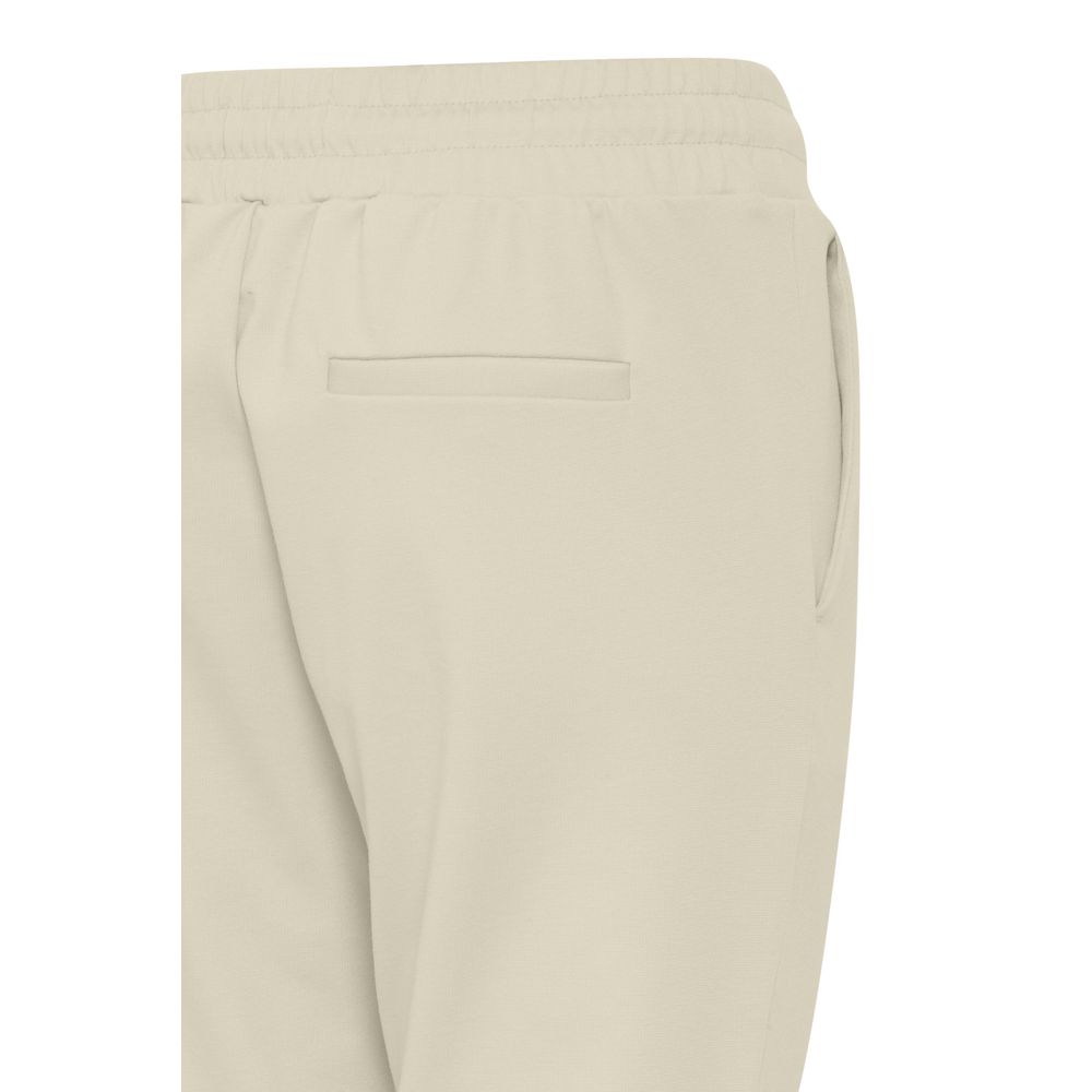 ICHI Beige Polyester Pants | Regal Royce