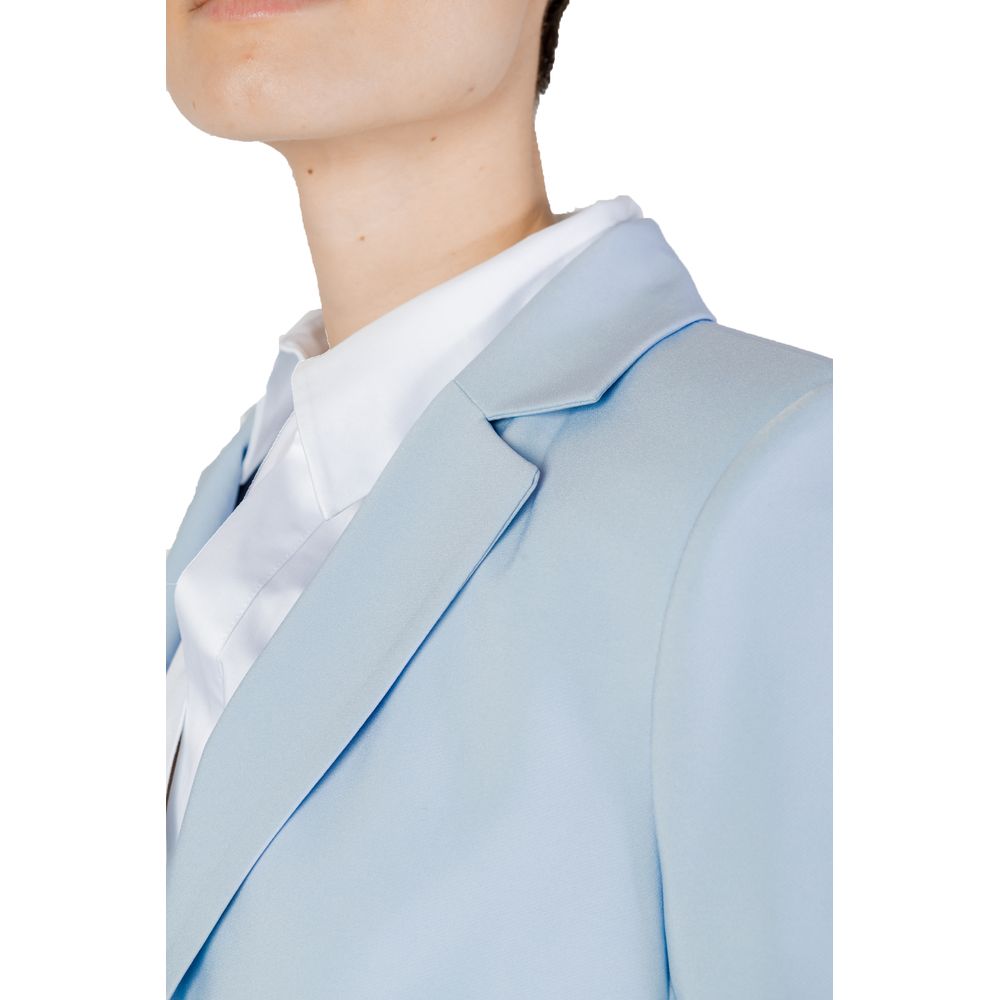 Sandro Ferrone Blue Polyester Blazer | Regal Royce