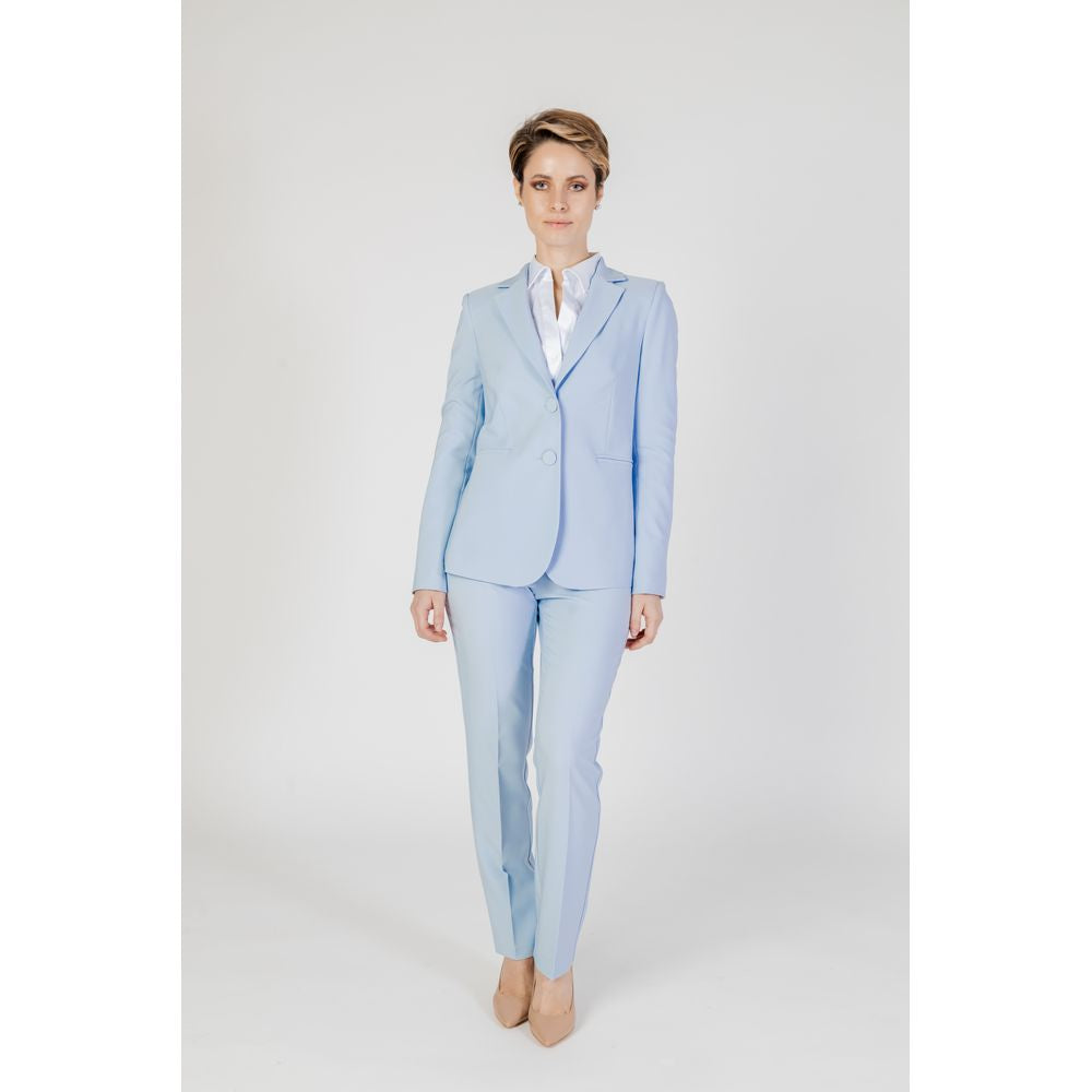 Sandro Ferrone Blue Polyester Blazer | Regal Royce