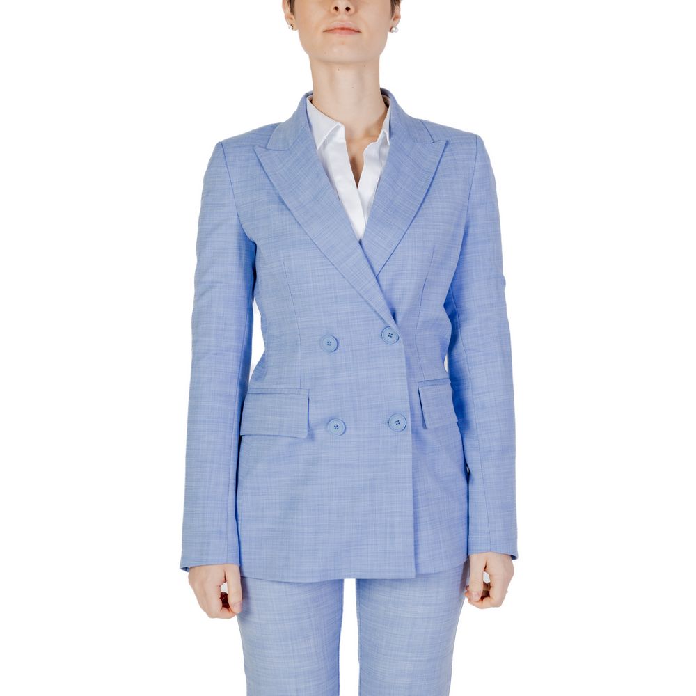 Sandro Ferrone Blue Viscose Blazer | Regal Royce
