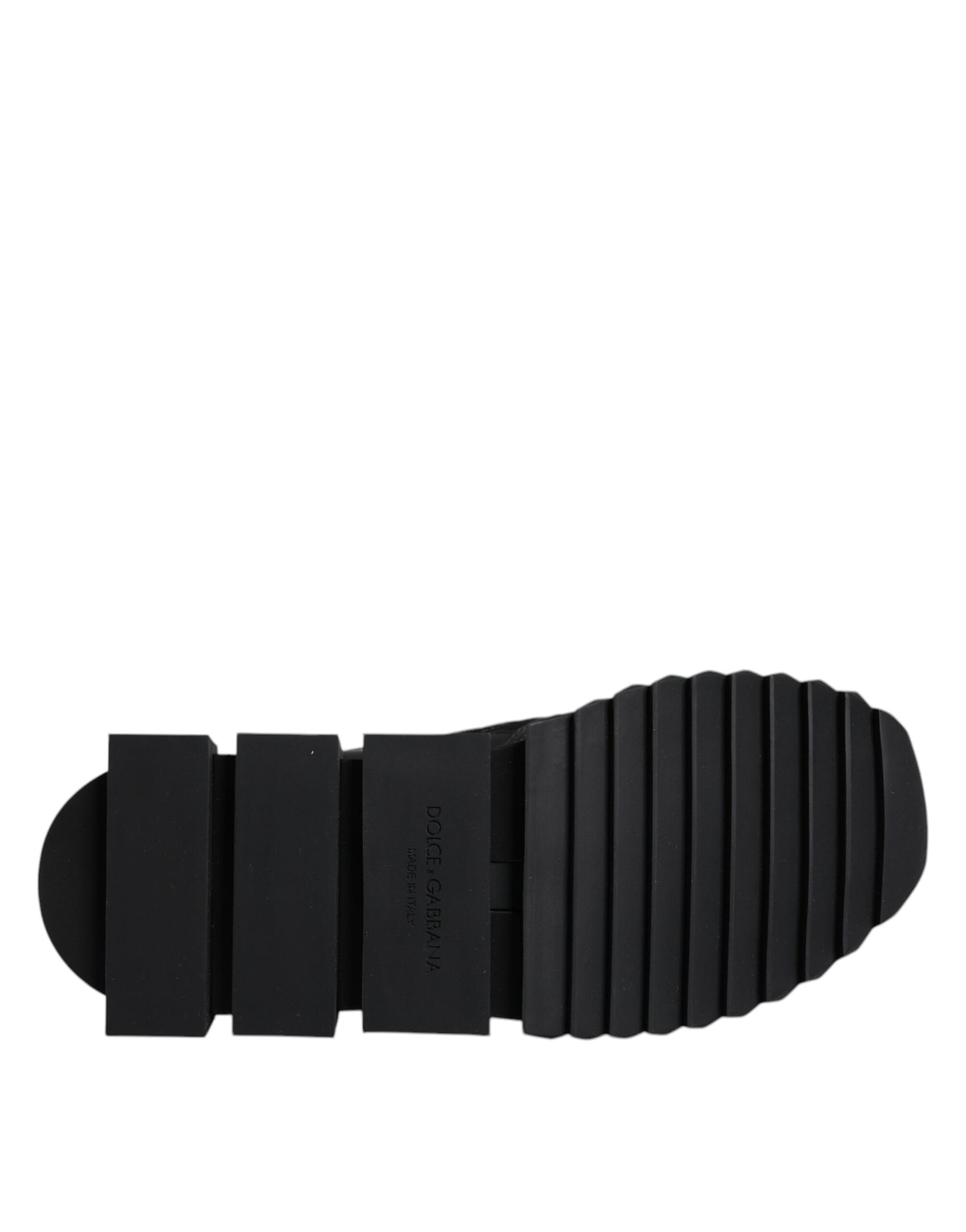 Dolce & Gabbana Black Sorrento Logo Men Sneakers Socks Shoes | Regal Royce