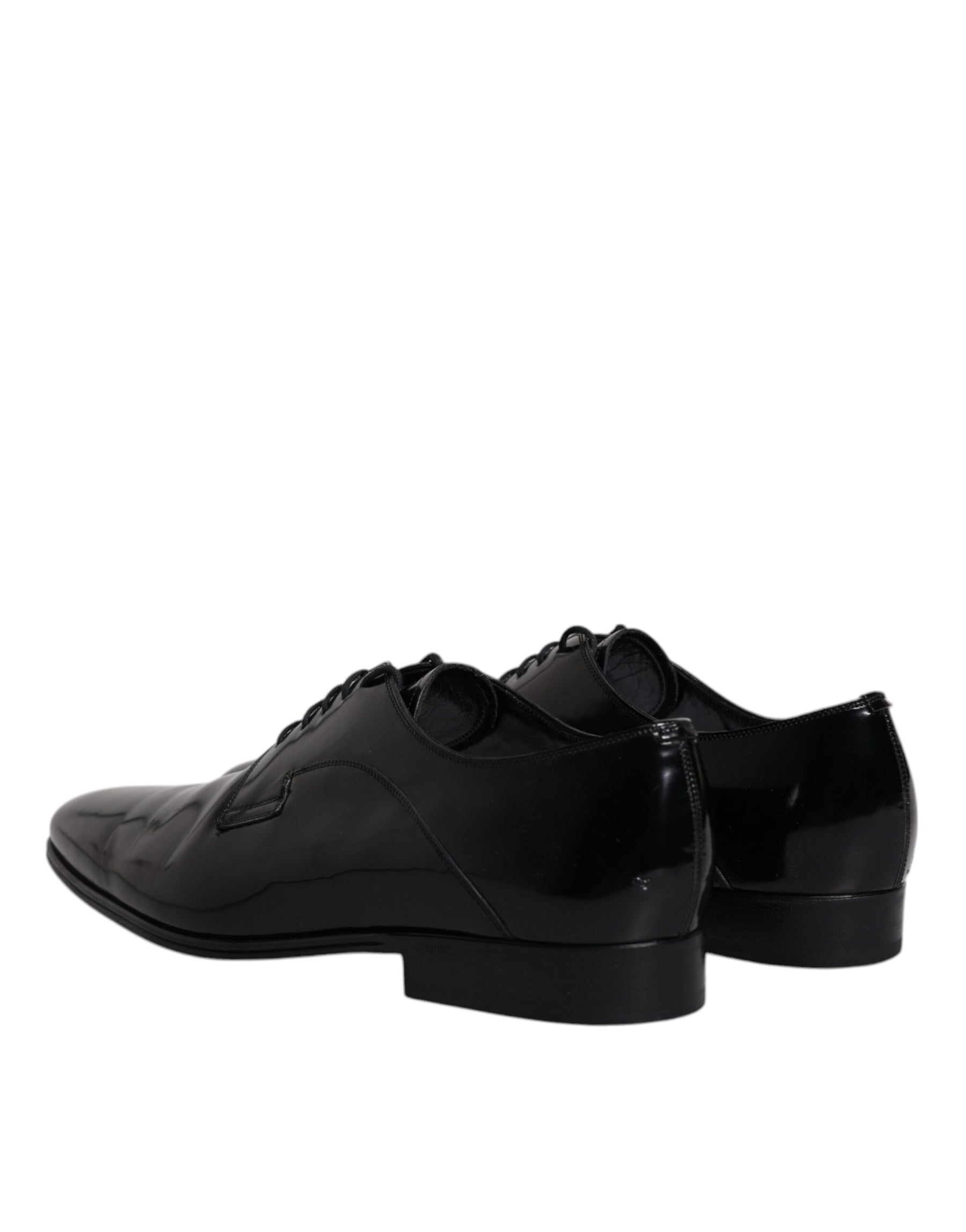 Dolce & Gabbana Black Leather Lace Up Derby Formal Shoes | Regal Royce