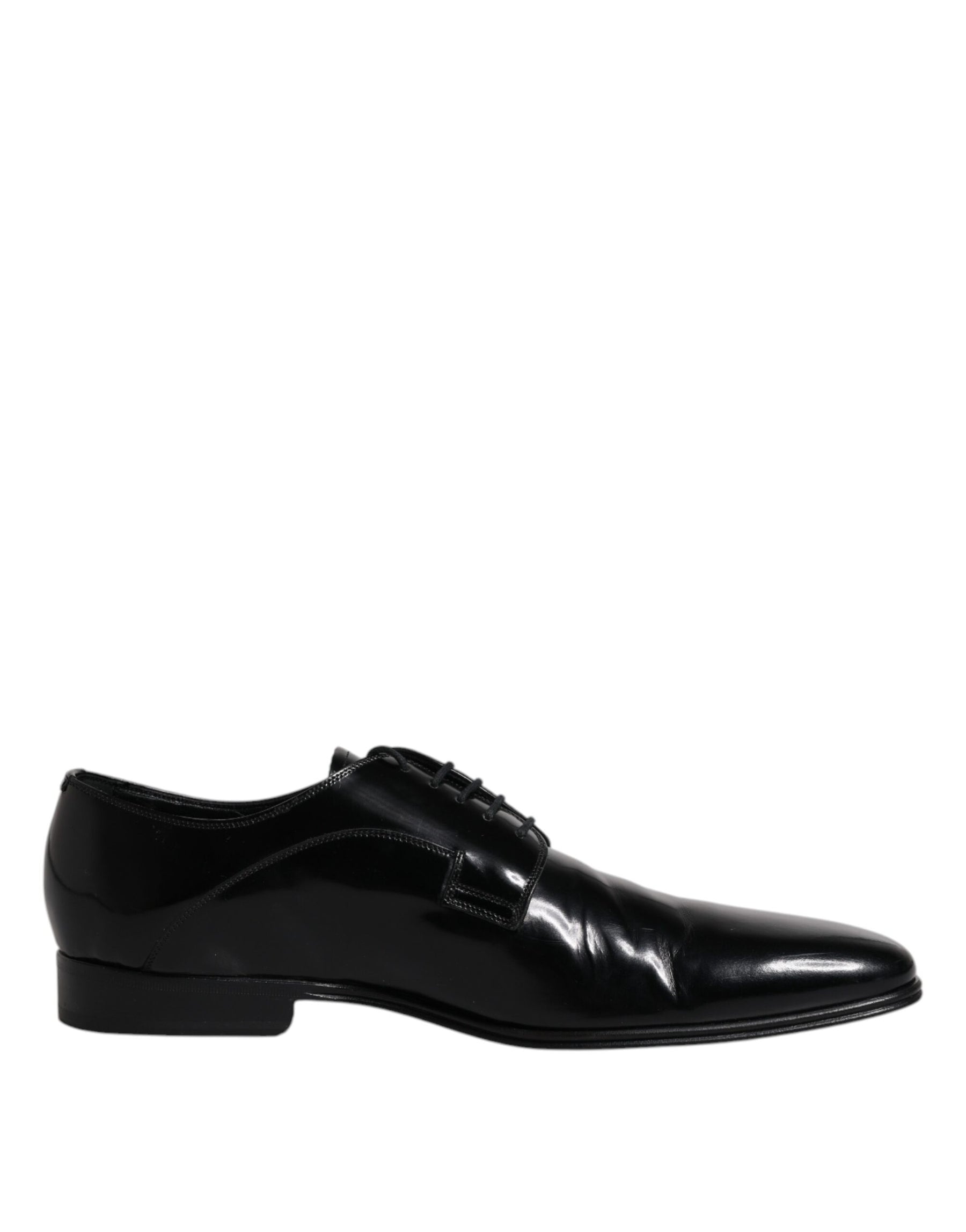 Dolce & Gabbana Black Leather Lace Up Derby Formal Shoes | Regal Royce