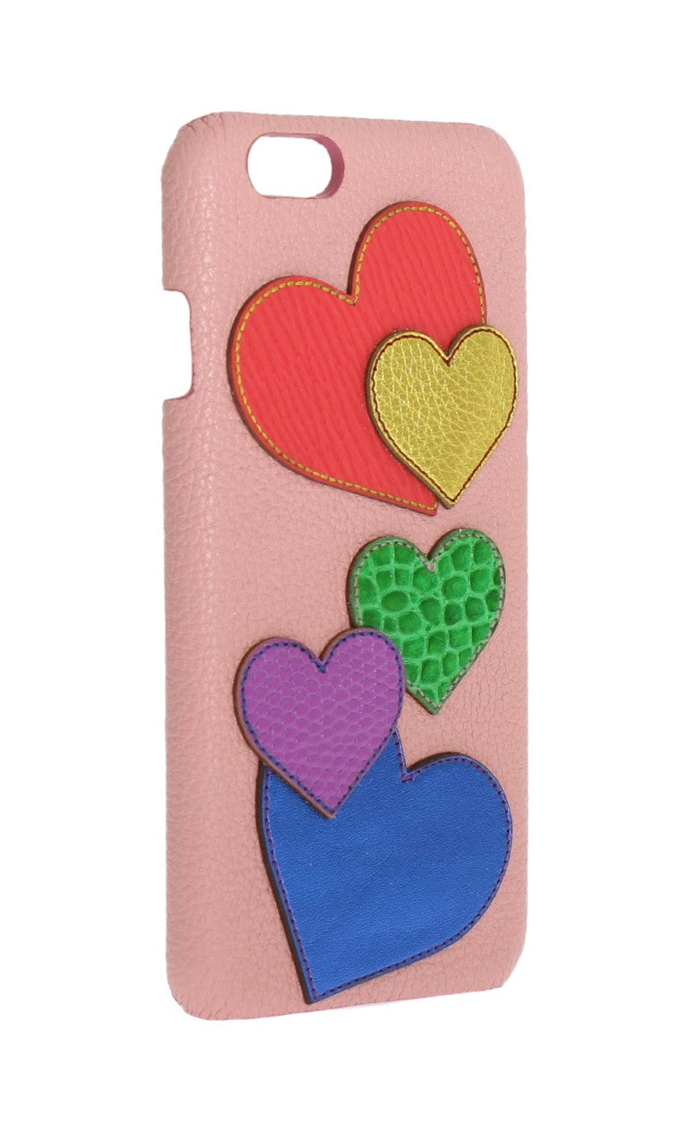 Dolce & Gabbana Pink Leather Heart Phone Cover | Regal Royce