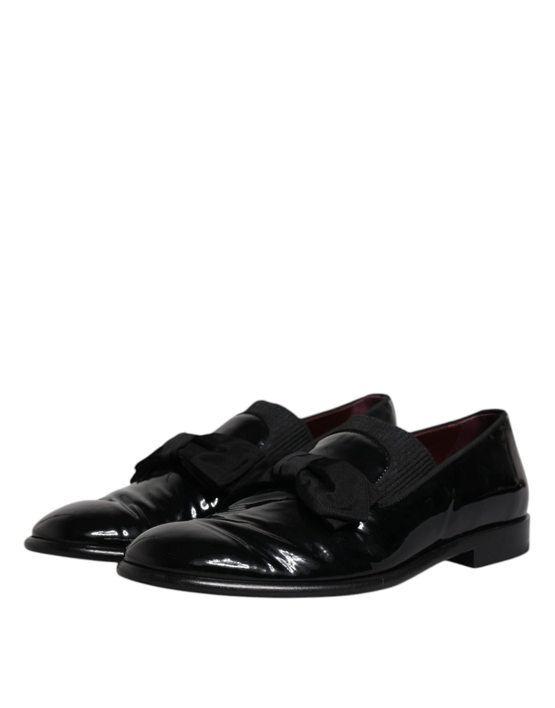 Dolce & Gabbana Black Leather Loafers Men Formal Dress Shoes | Regal Royce
