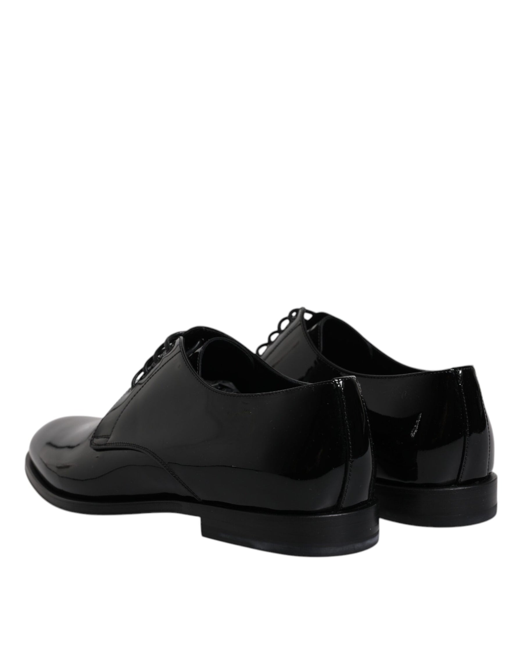 Dolce & Gabbana Black Patent Leather Derby Formal Dress Shoes | Regal Royce