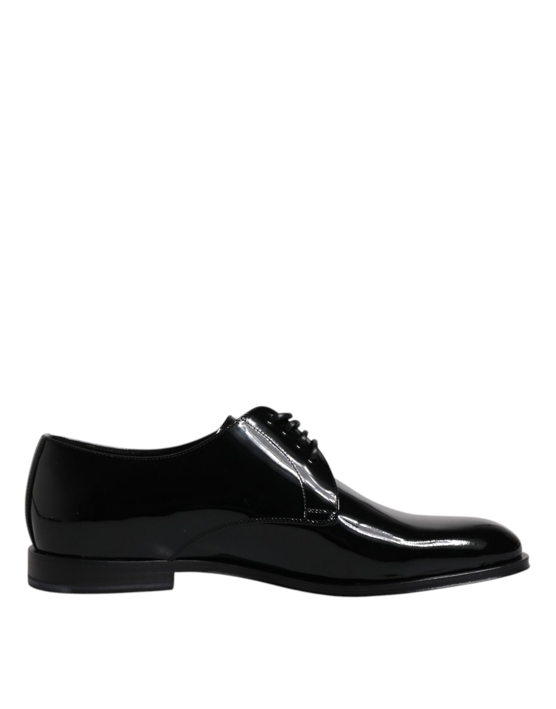 Dolce & Gabbana Black Patent Leather Derby Formal Dress Shoes | Regal Royce