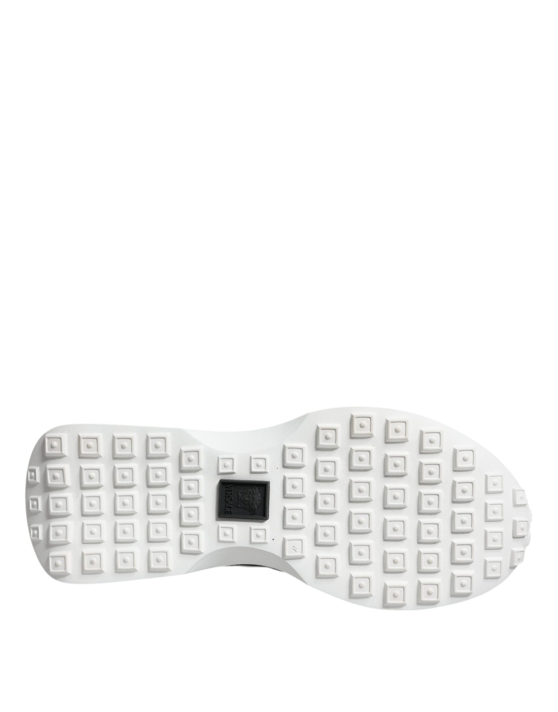 Versace Black Canvas Quad Fabric Medusa Low Top Sneaker Shoes | Regal Royce