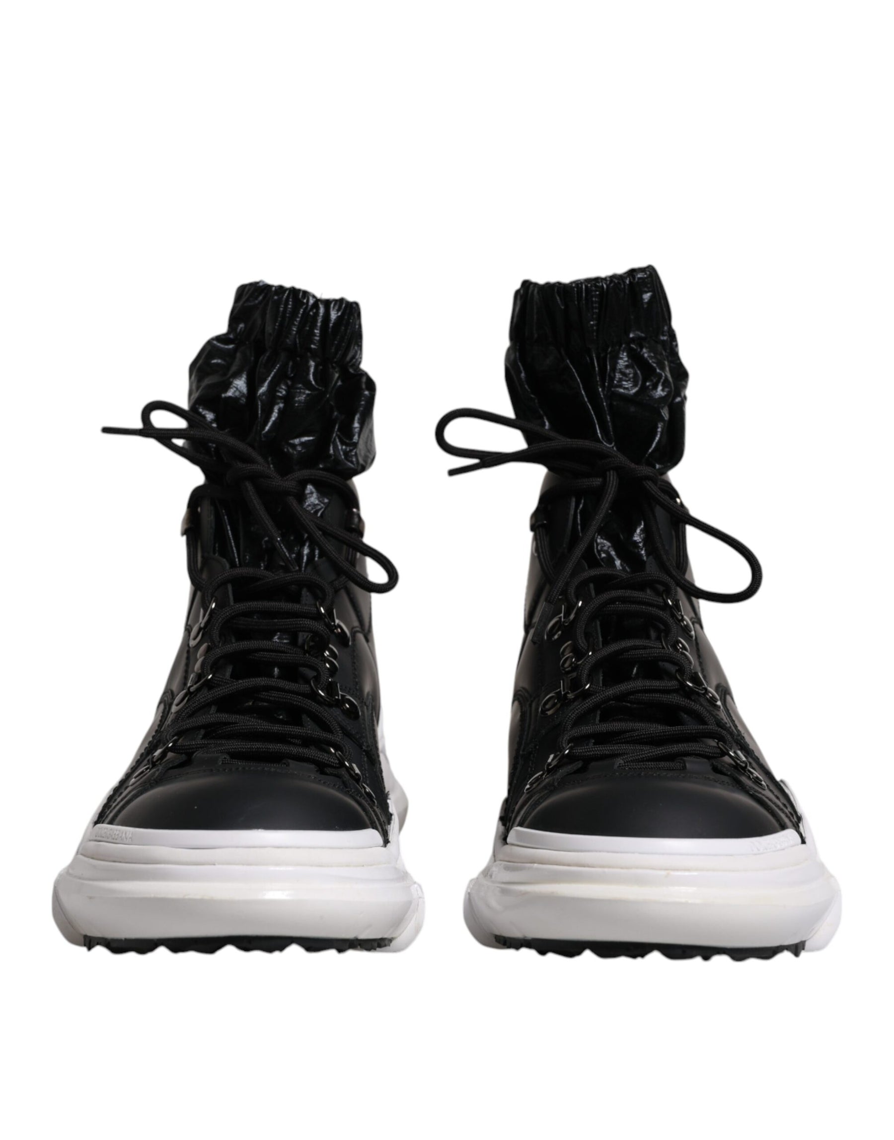 Dolce & Gabbana Black Nylon Galileo High Top Sneakers Shoes | Regal Royce