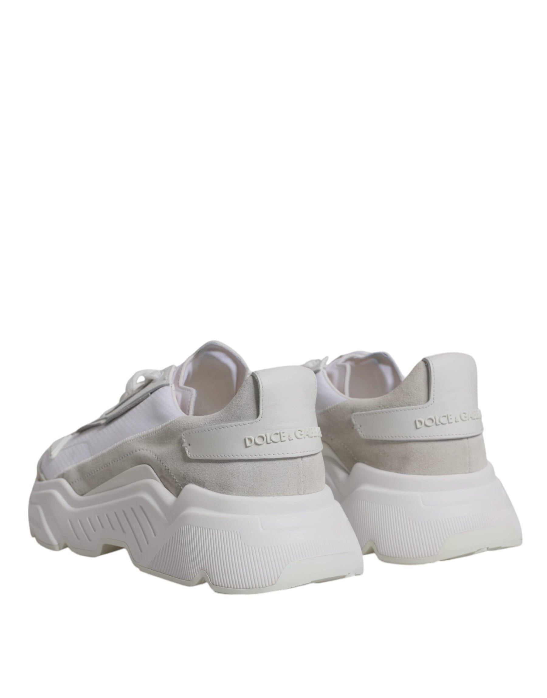 Dolce & Gabbana White Leather Daymaster Low Top Sneaker Shoes | Regal Royce