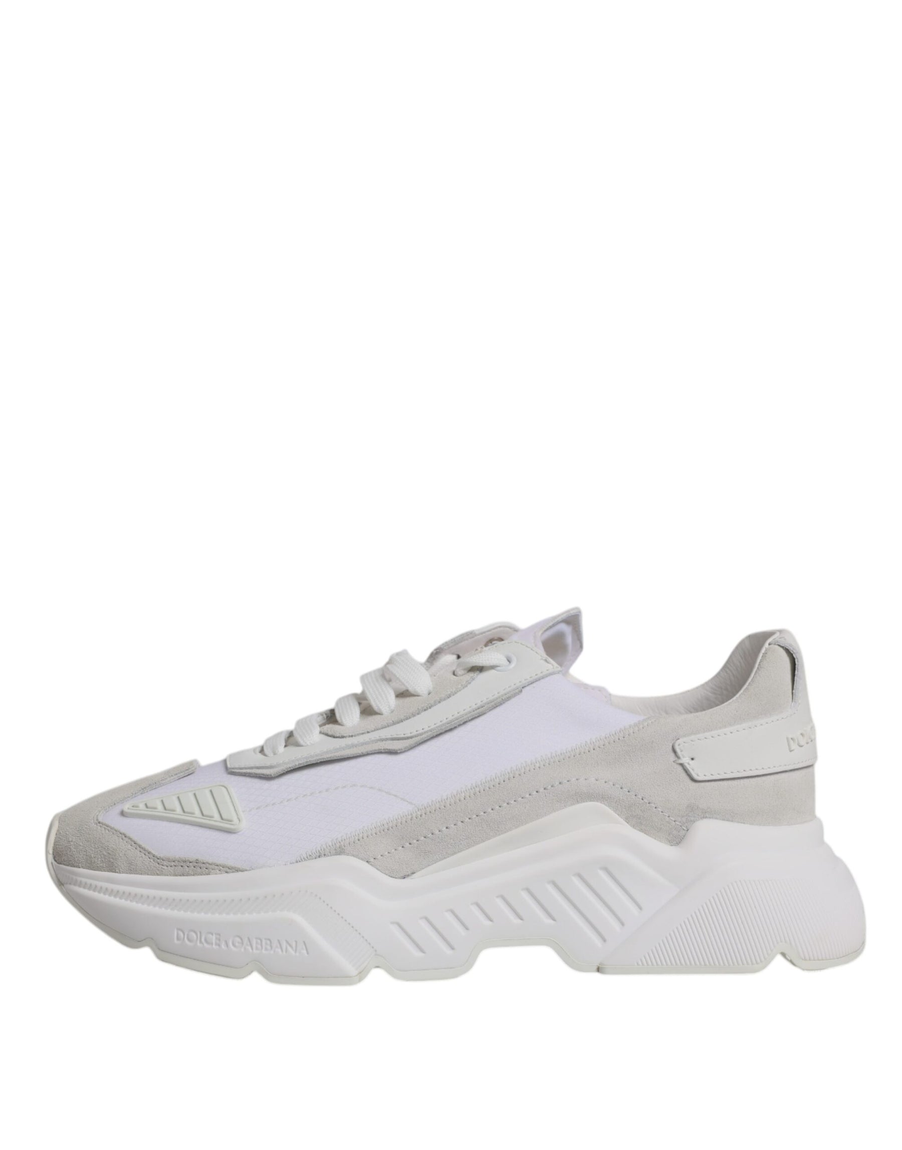 Dolce & Gabbana White Leather Daymaster Low Top Sneaker Shoes | Regal Royce