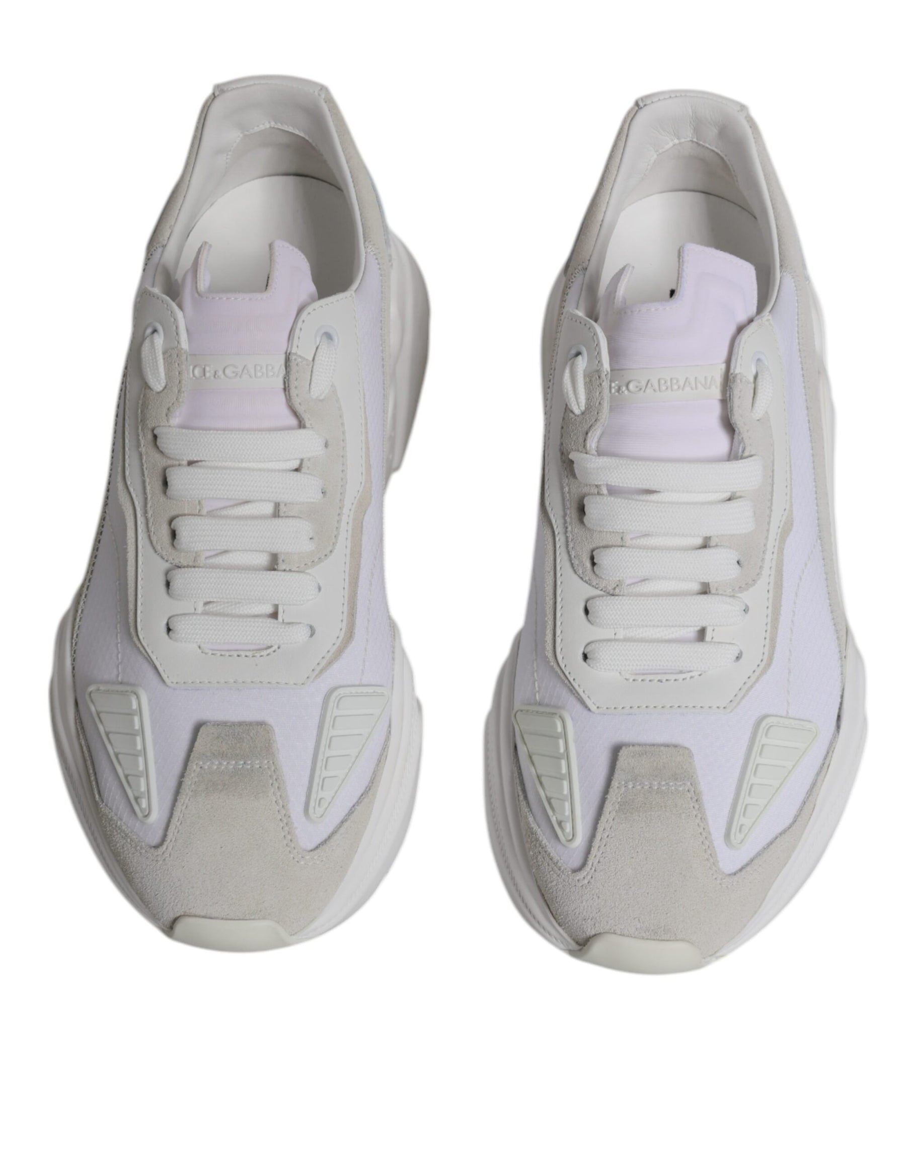 Dolce & Gabbana White Leather Daymaster Low Top Sneakers Shoes | Regal Royce