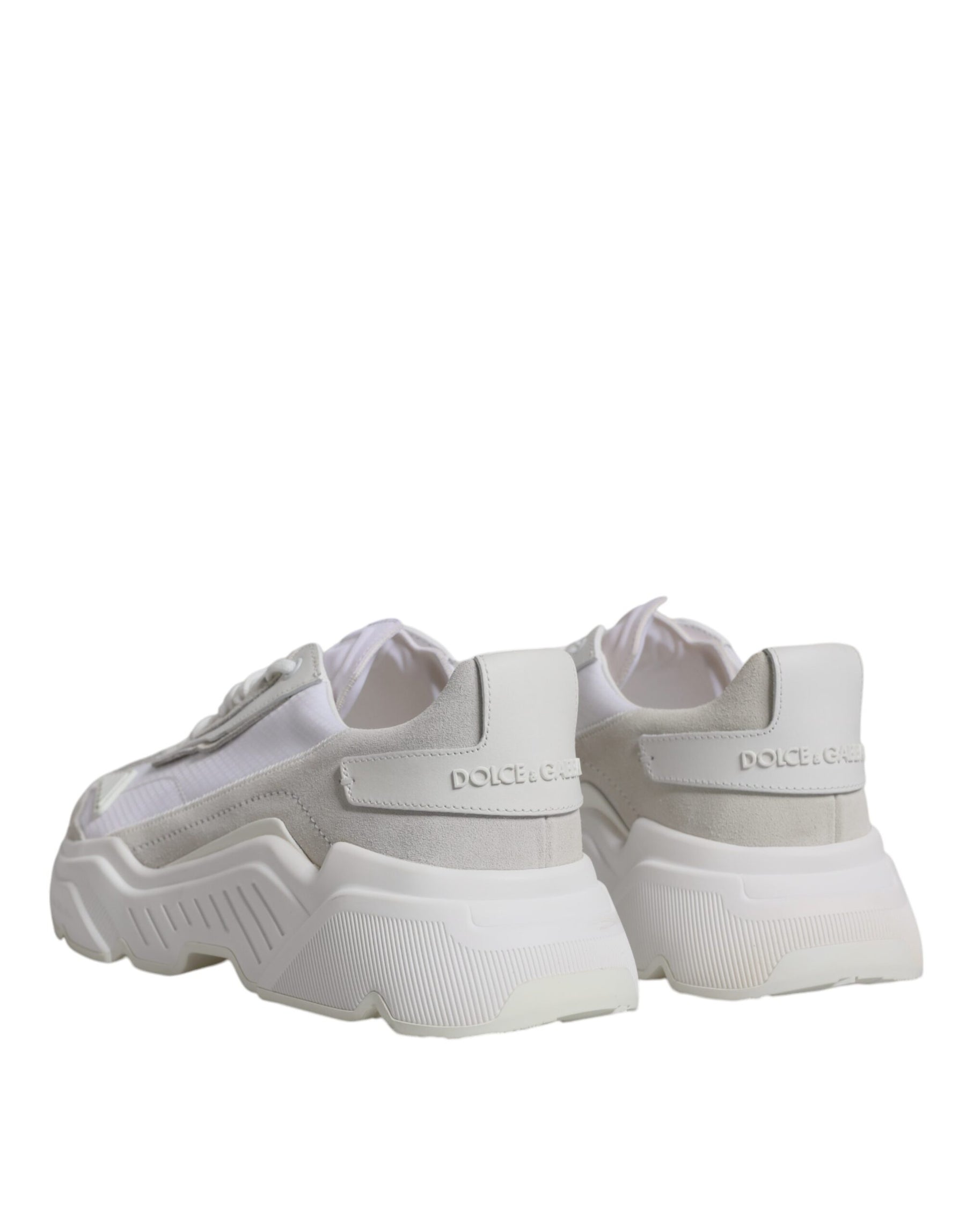 Dolce & Gabbana White Leather Daymaster Low Top Sneakers Shoes | Regal Royce