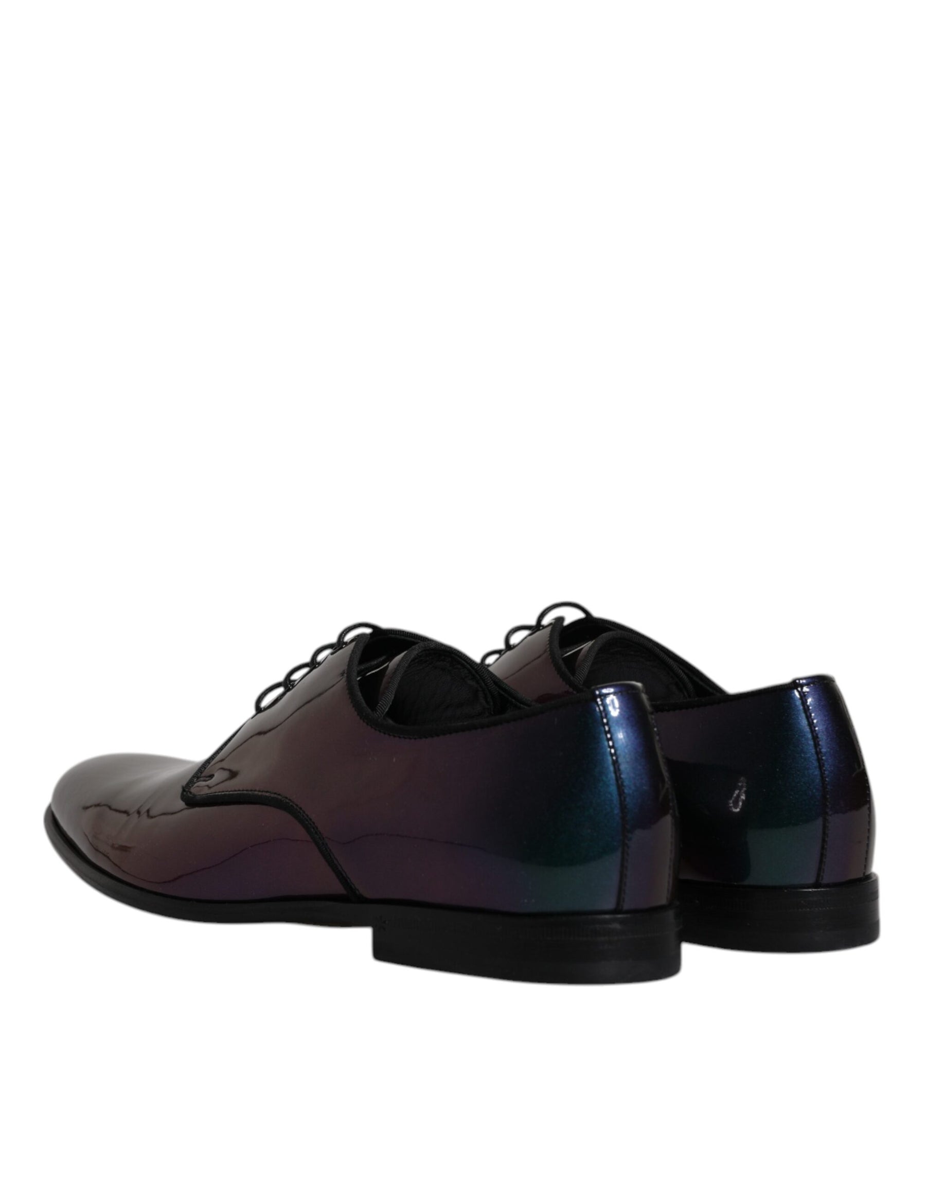 Dolce & Gabbana Peacock Patent Leather Derby Men Dress Shoes | Regal Royce