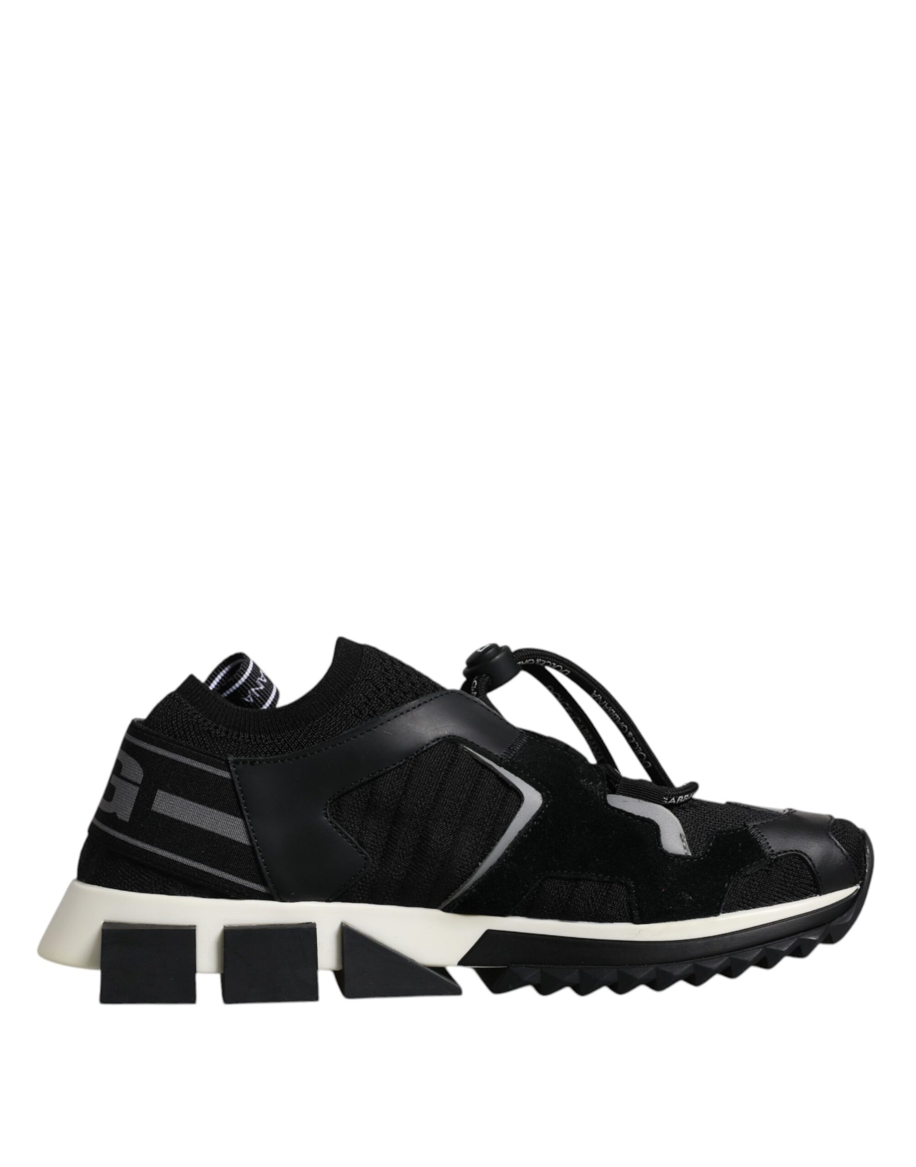 Dolce & Gabbana Black White Logo Sorrento Mens Sneakers Shoes | Regal Royce