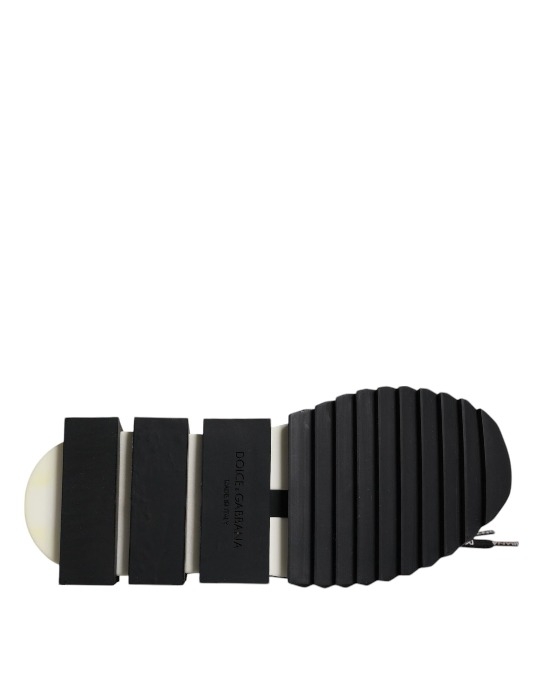 Dolce & Gabbana Black White Logo Sorrento Mens Sneakers Shoes | Regal Royce