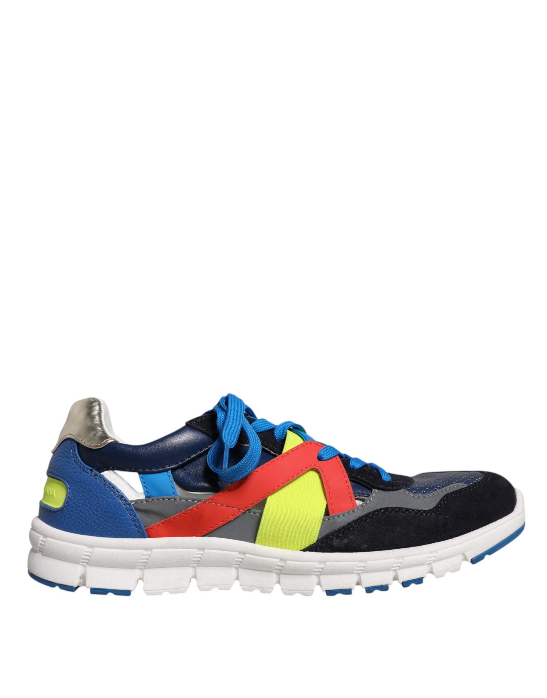 Dolce & Gabbana Multicolor Leather Suede Low Top Sneakers Shoes | Regal Royce