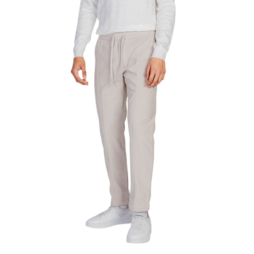 Antony Morato Beige Polyester Casual Pants | Regal Royce