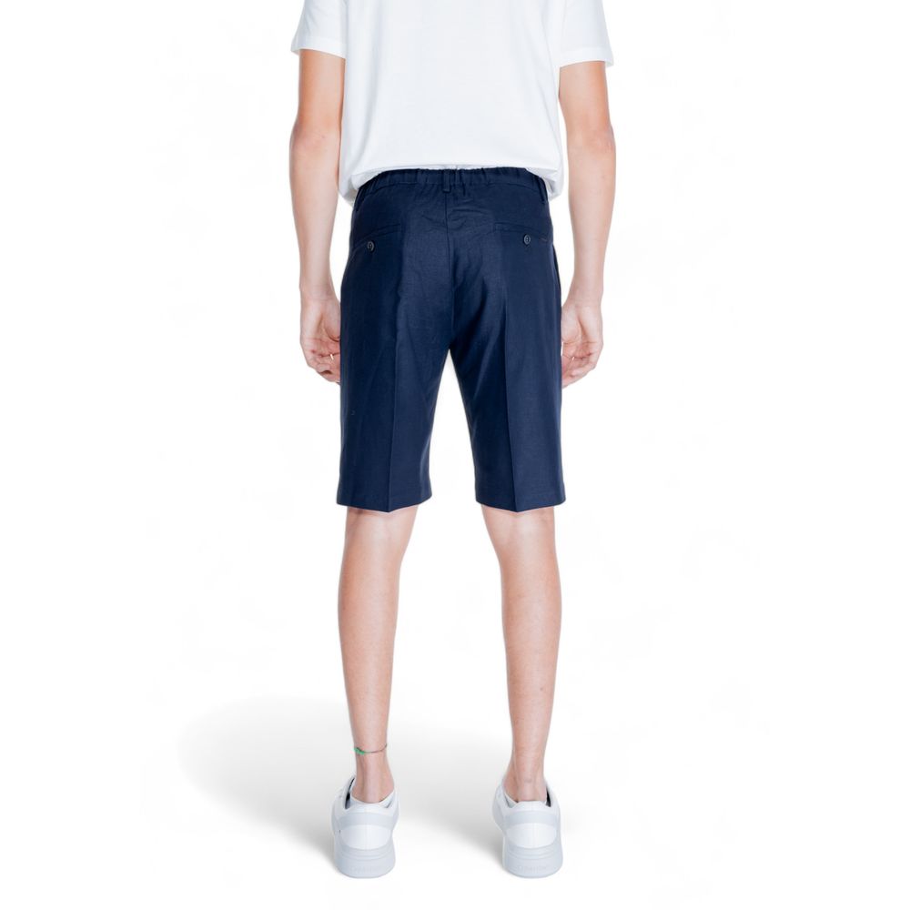Antony Morato Blue Linen Bermuda Shorts | Regal Royce