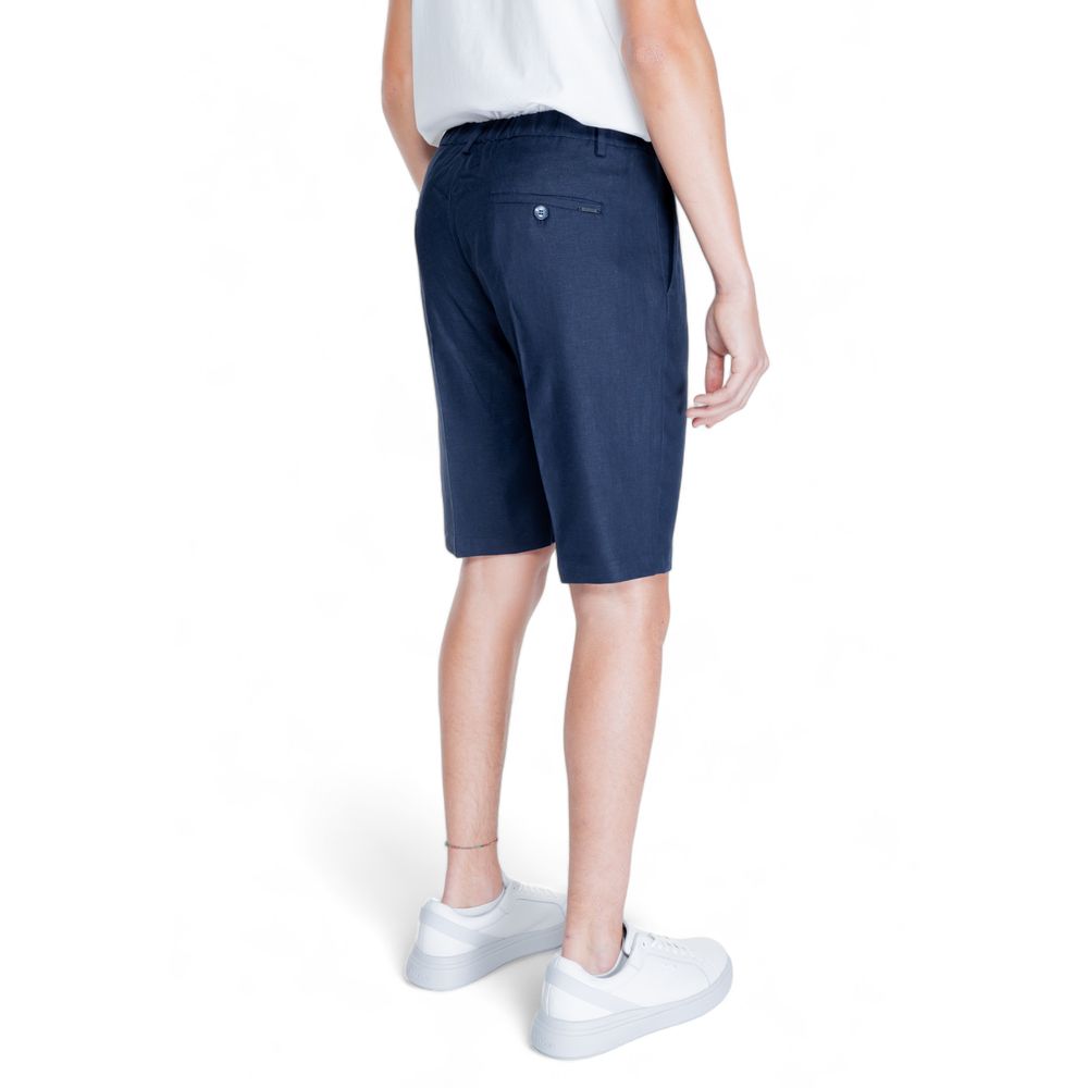 Antony Morato Blue Linen Bermuda Shorts | Regal Royce