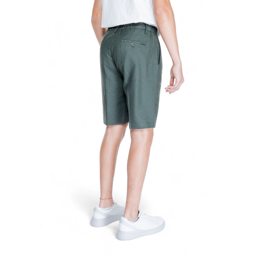 Antony Morato Green Linen Bermuda Shorts | Regal Royce