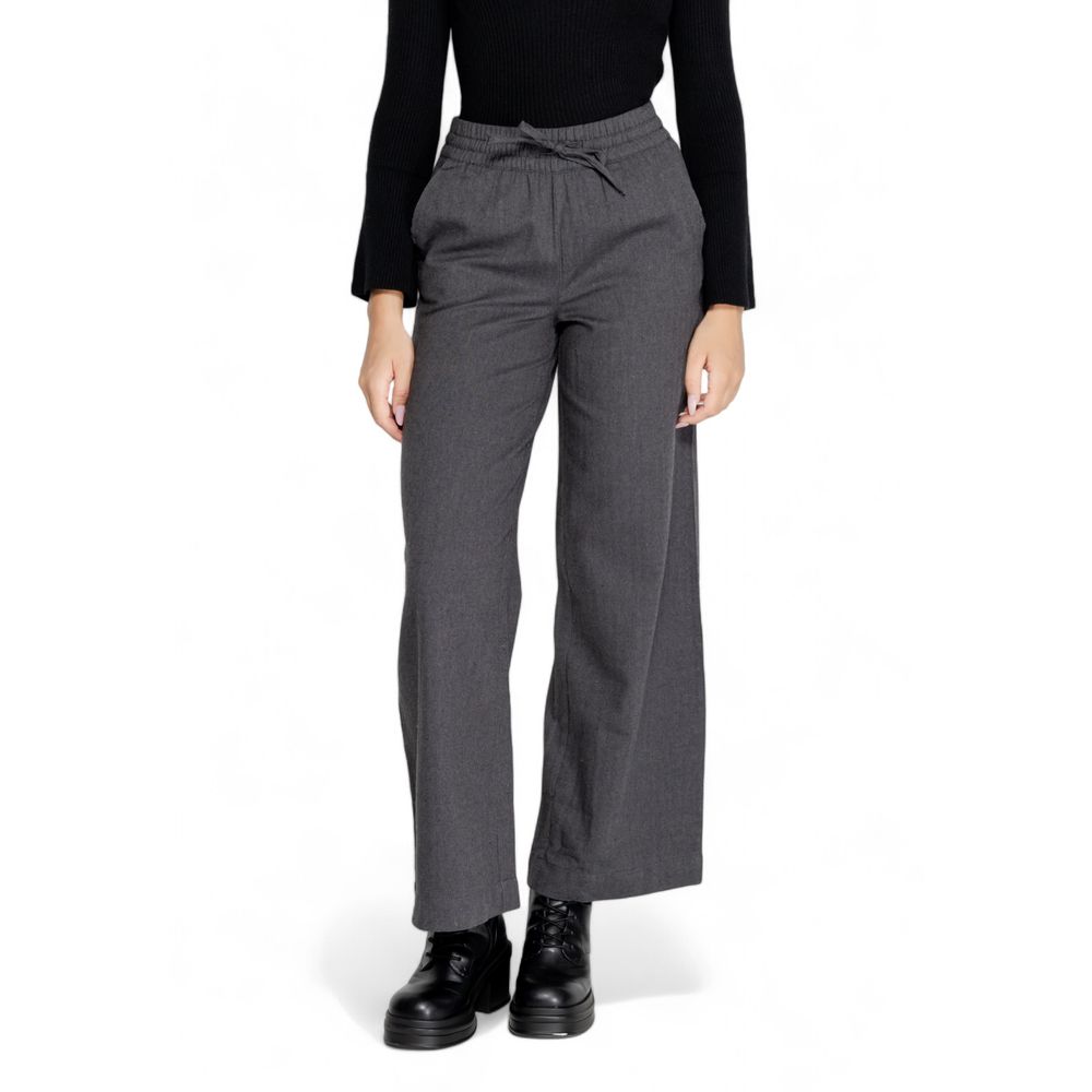 Jacqueline De Yong Gray Cotton Casual Pants