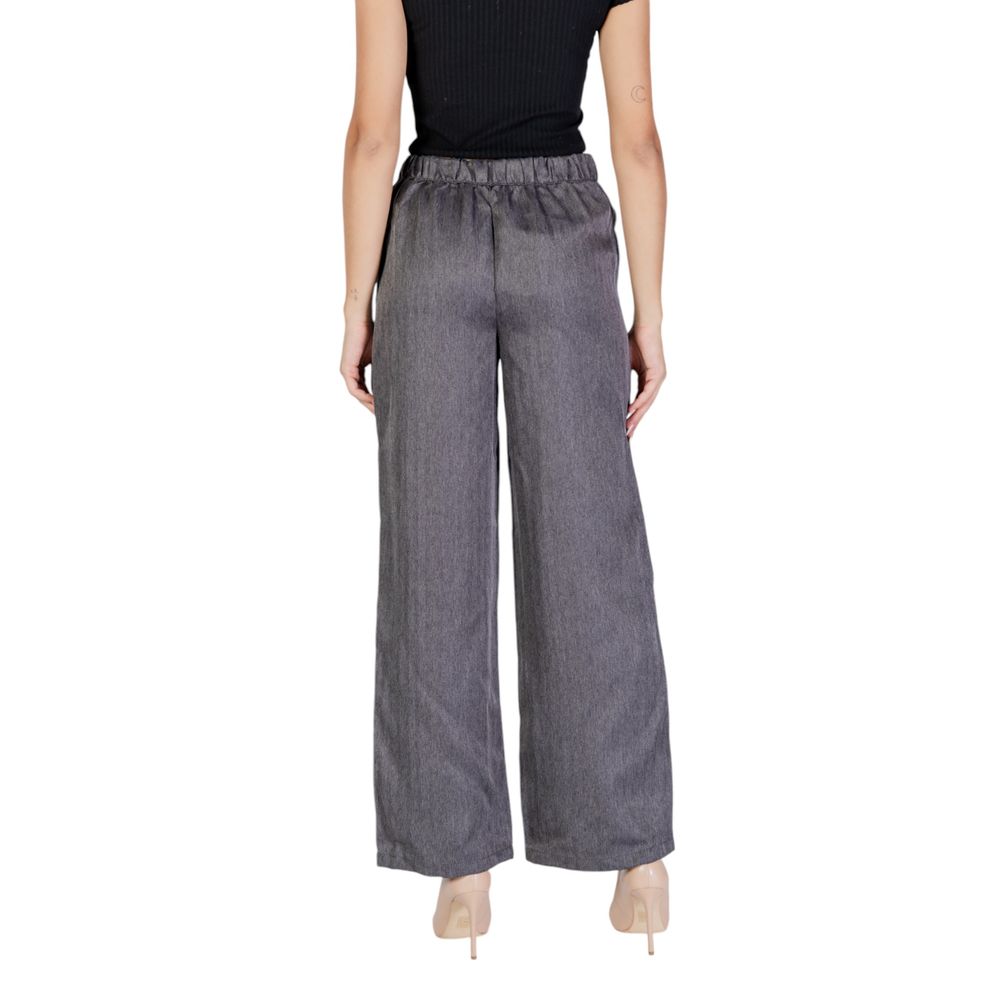 Jacqueline De Yong Gray Polyester Casual Pants | Regal Royce