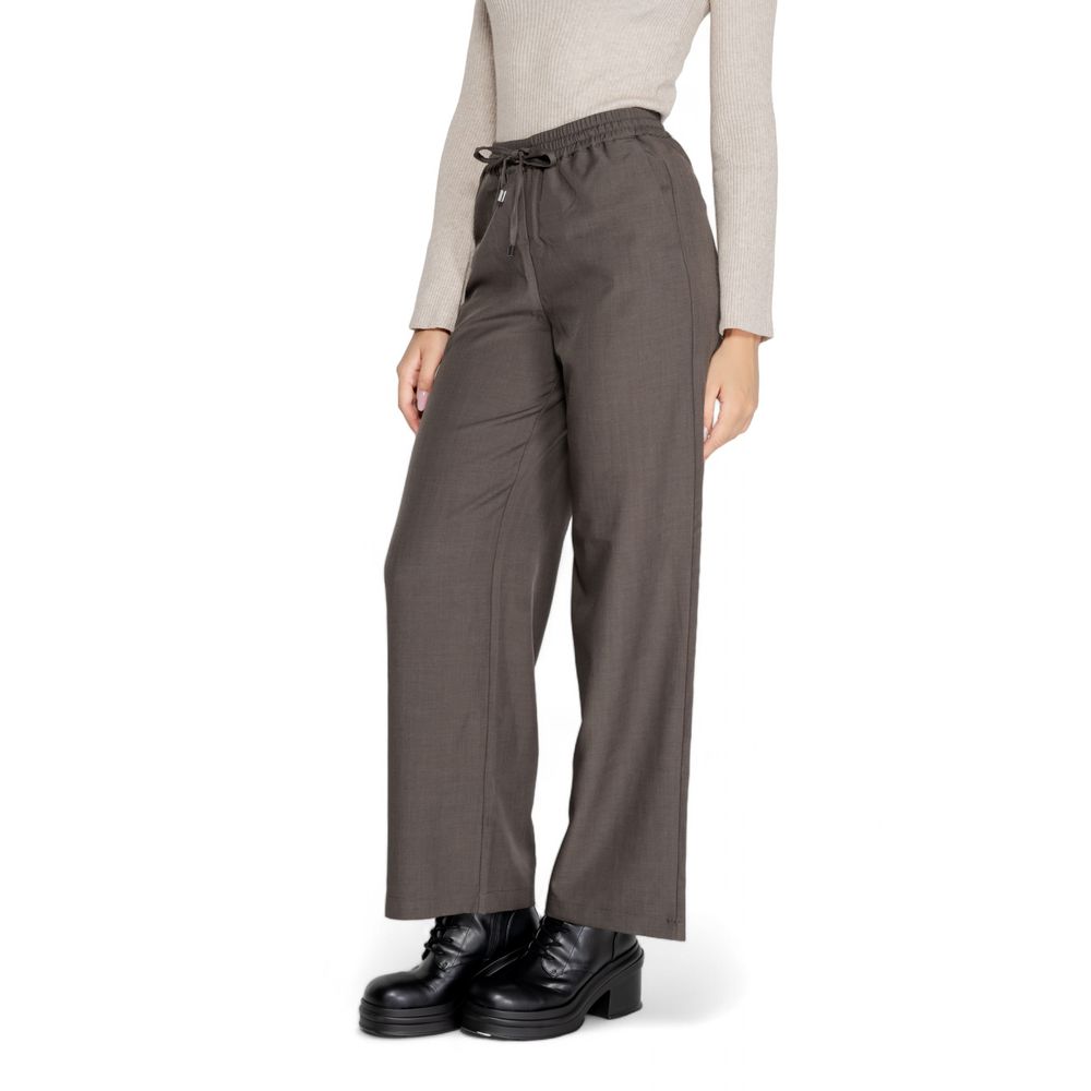 Only Gray Polyester Casual Pants | Regal Royce