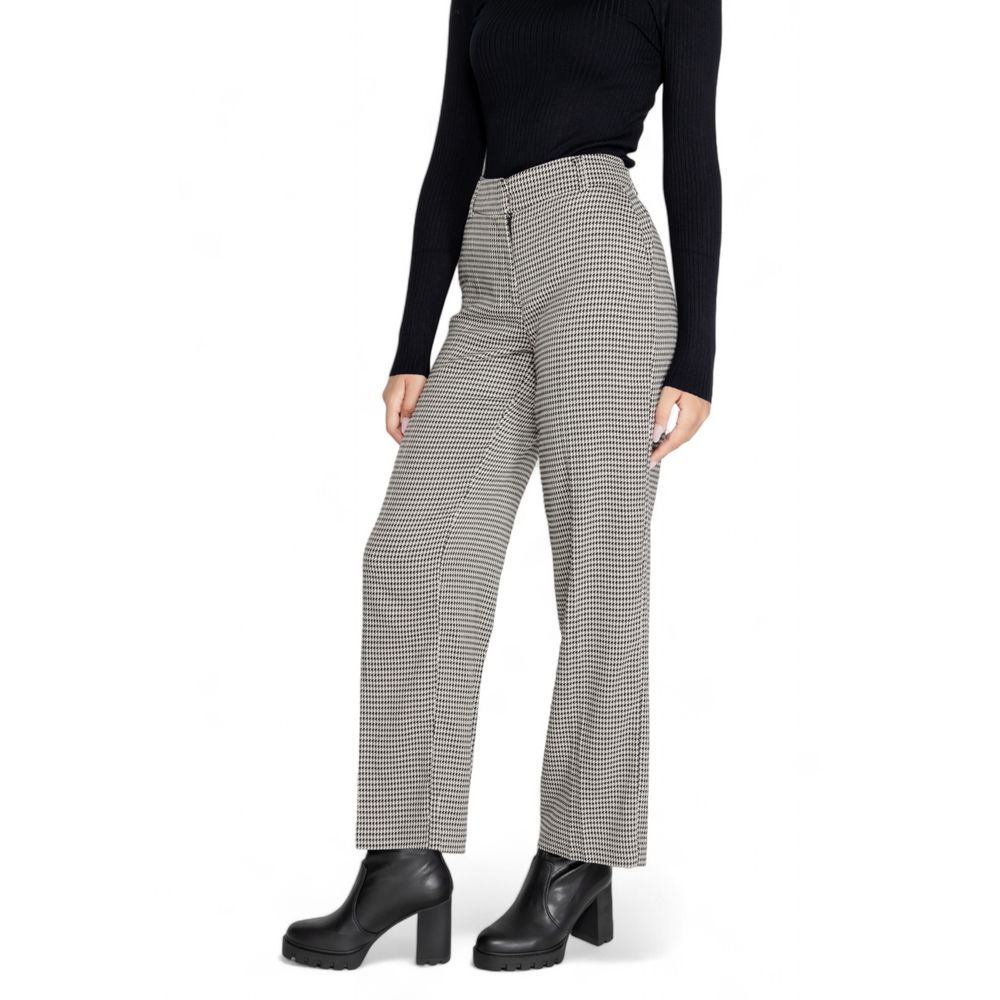 Only Black Polyester Flared Pants | Regal Royce