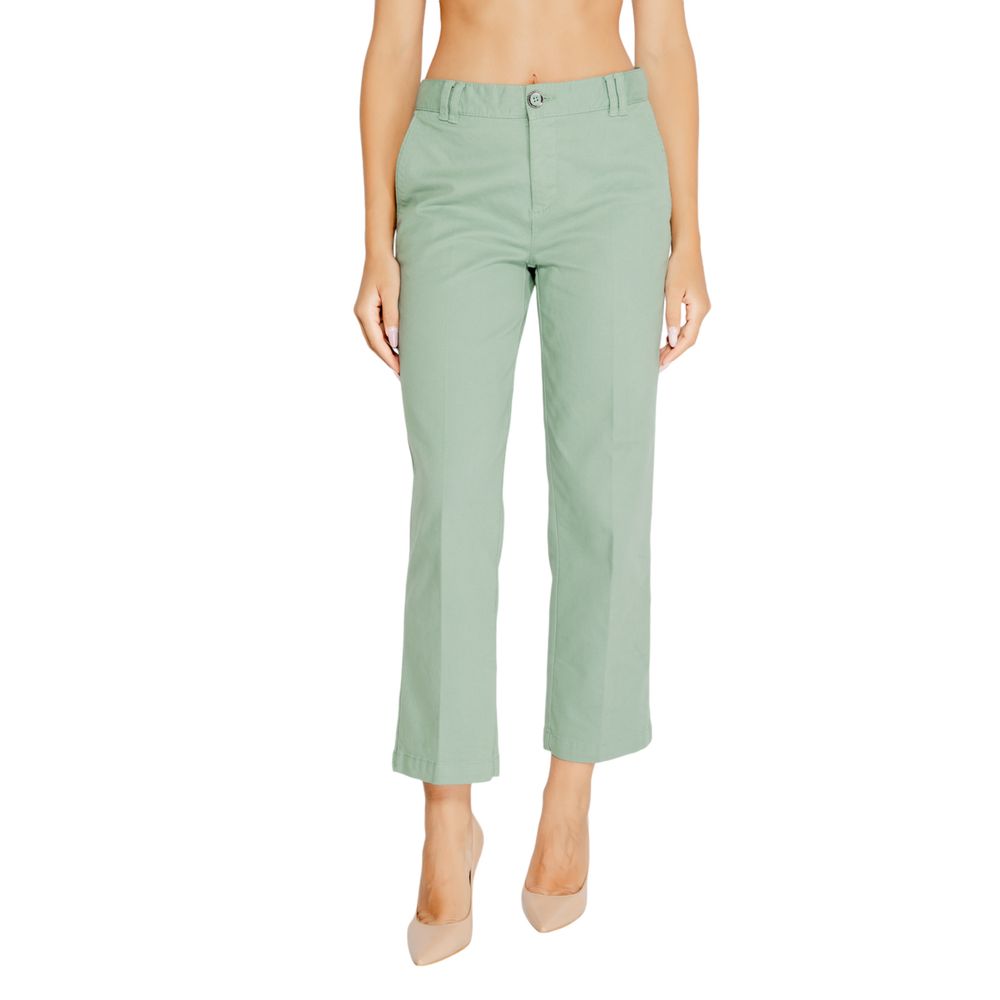 Street One Turquoise Cotton Chino Pants | Regal Royce
