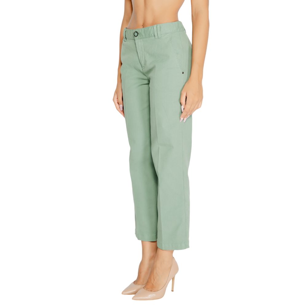 Street One Turquoise Cotton Chino Pants | Regal Royce