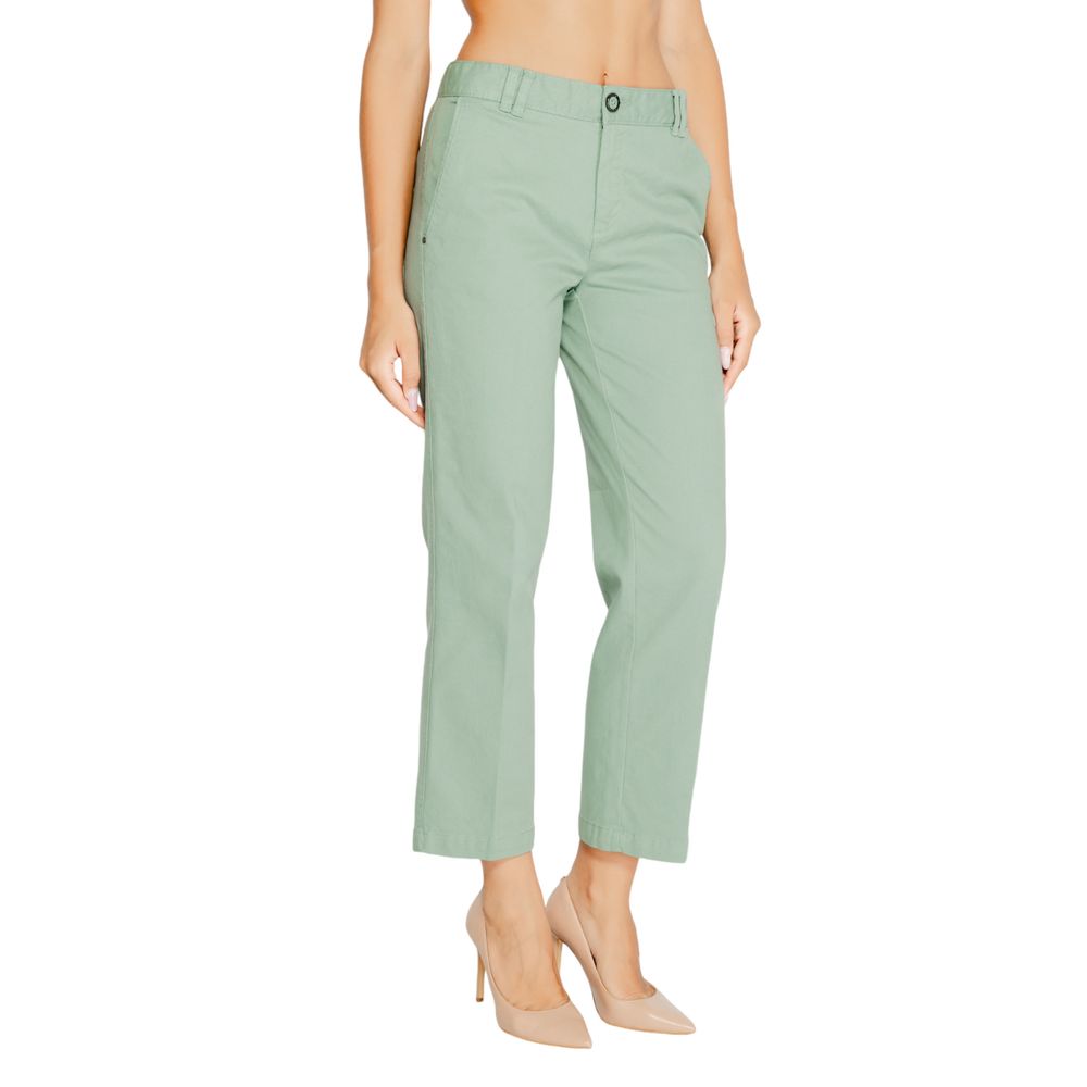 Street One Turquoise Cotton Chino Pants | Regal Royce