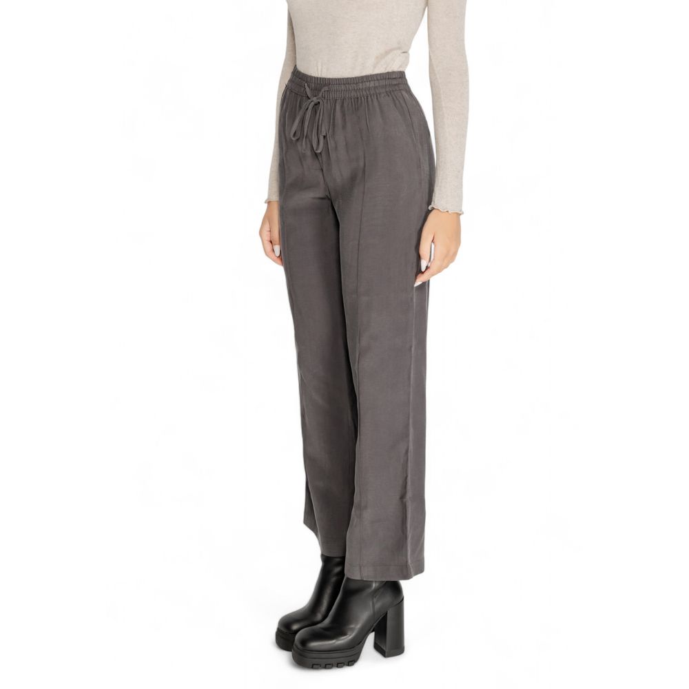 Jacqueline De Yong Gray Viscose Casual Pants | Regal Royce
