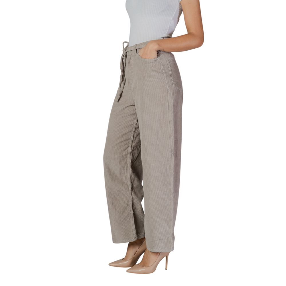Only Beige Cotton Casual Pants | Regal Royce