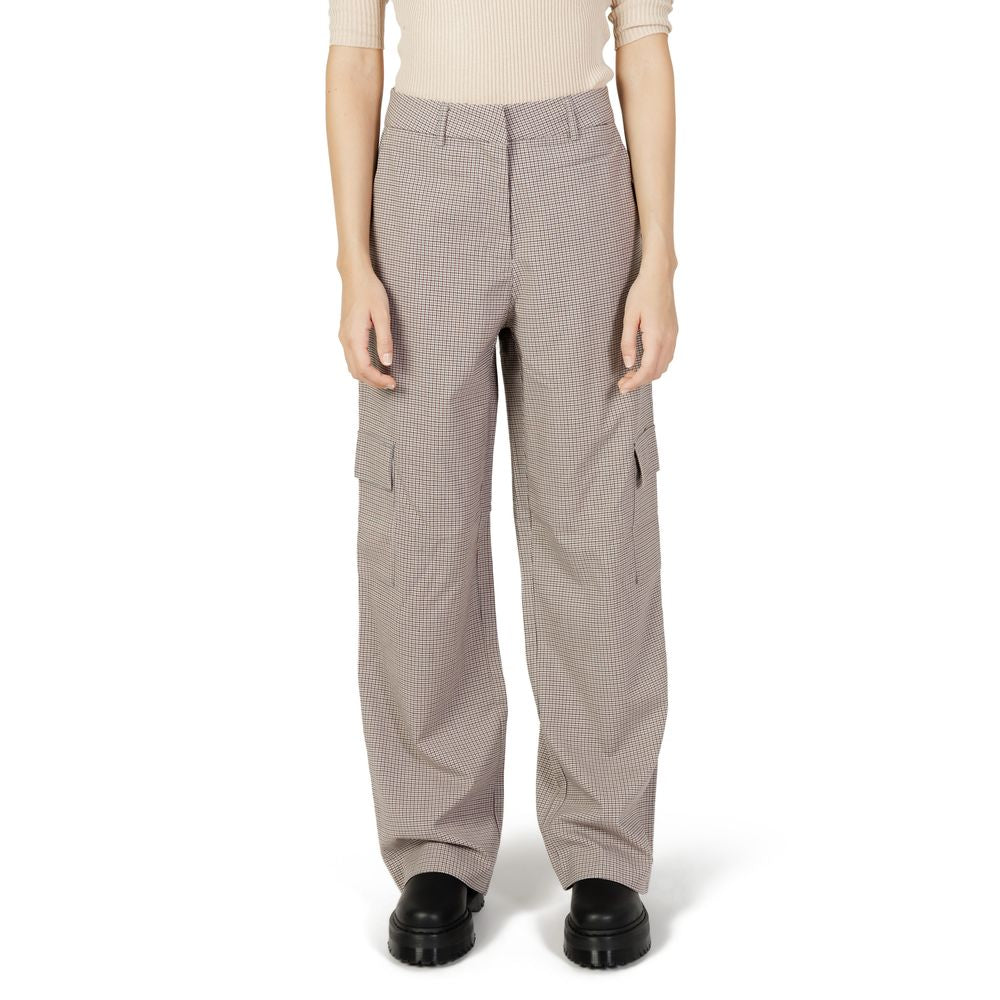 Only Beige Polyester Cargo Pants | Regal Royce