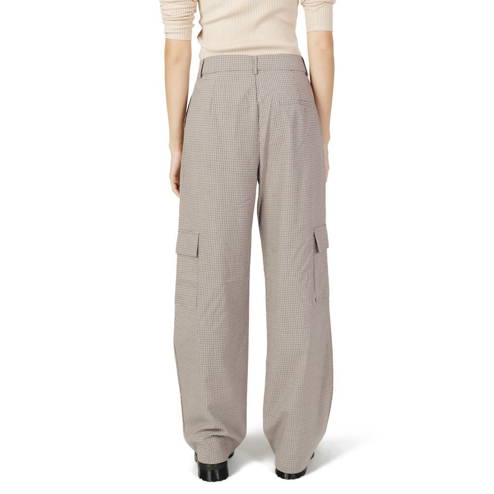 Only Beige Polyester Cargo Pants | Regal Royce