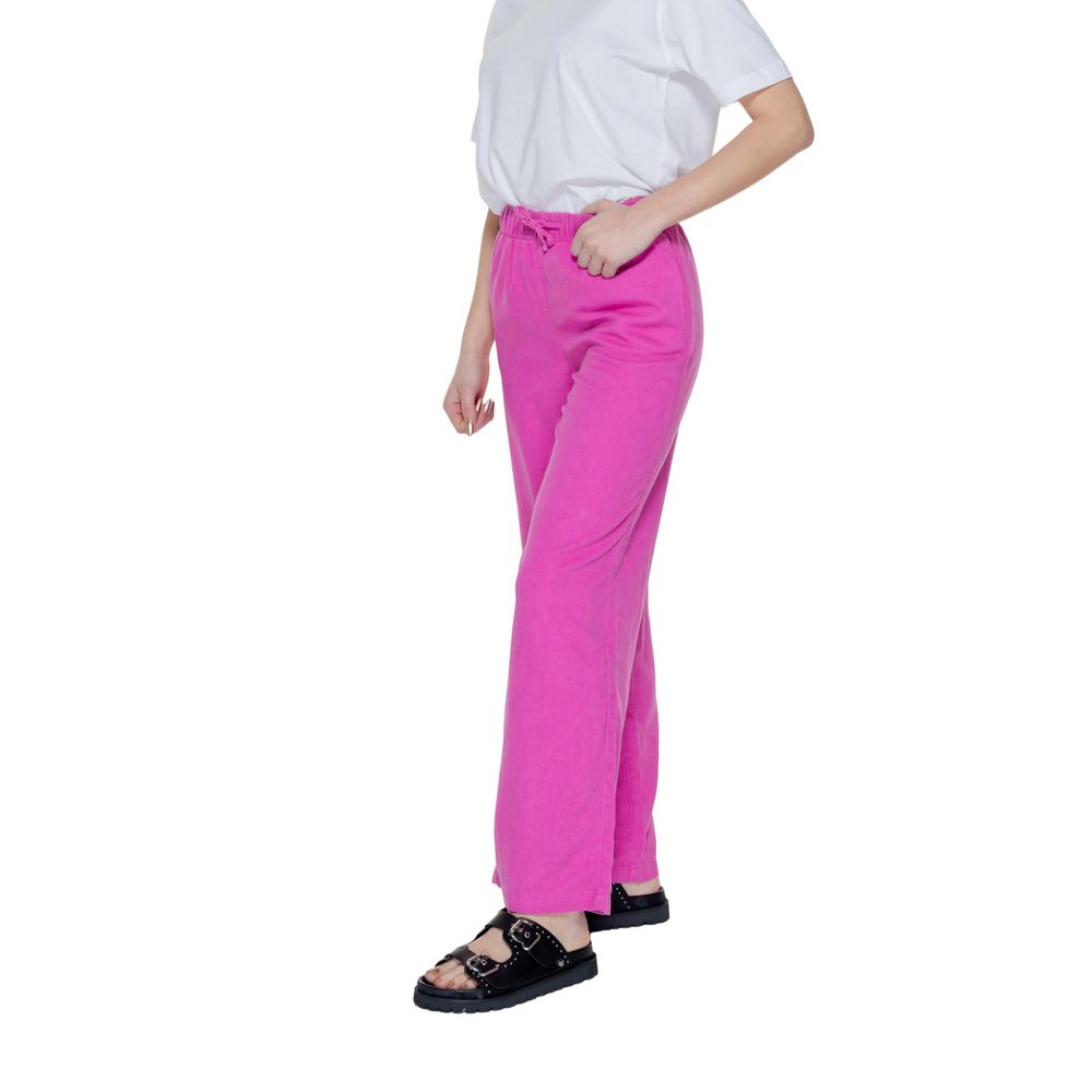 Only Pink Linen Casual Pants | Regal Royce
