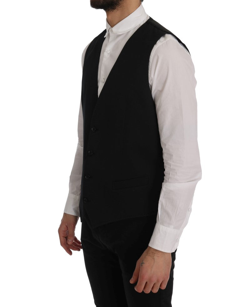 Dolce & Gabbana Black STAFF Cotton Vest | Regal Royce
