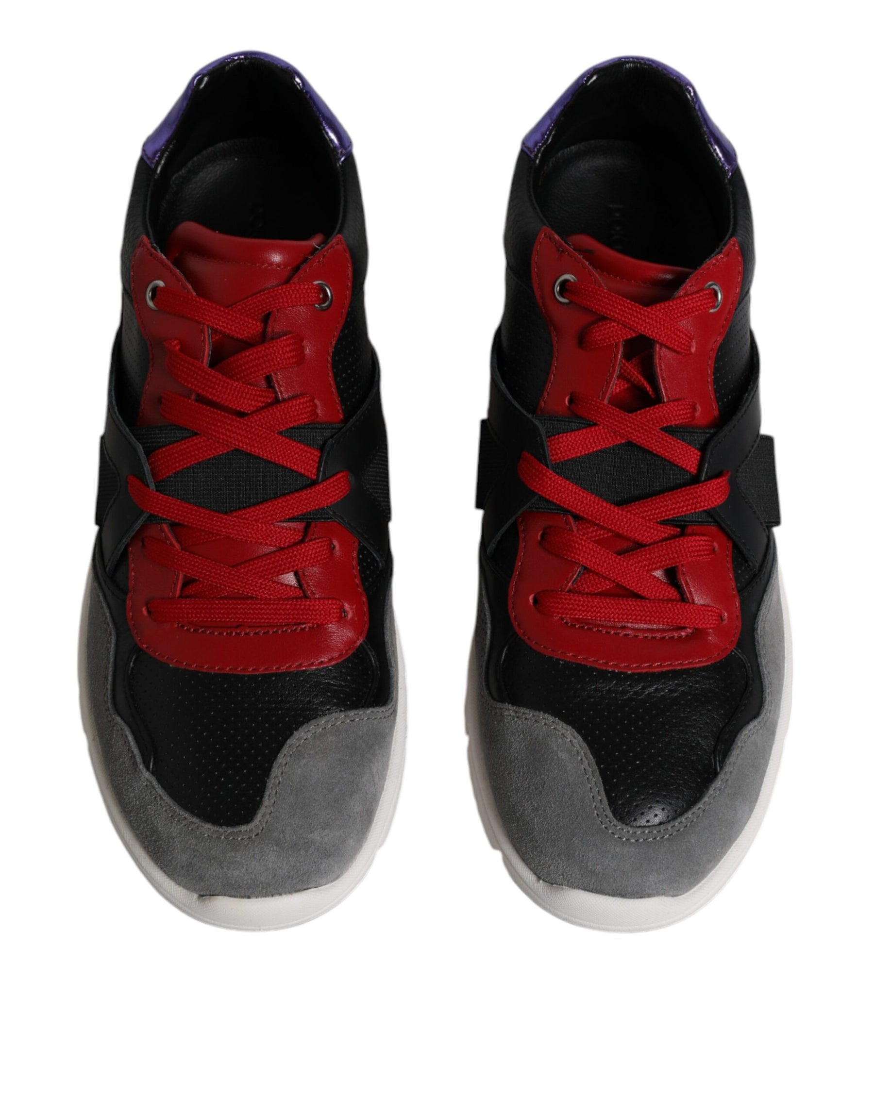 Dolce & Gabbana Multicolor Leather Suede Low Top Sneakers Shoes | Regal Royce