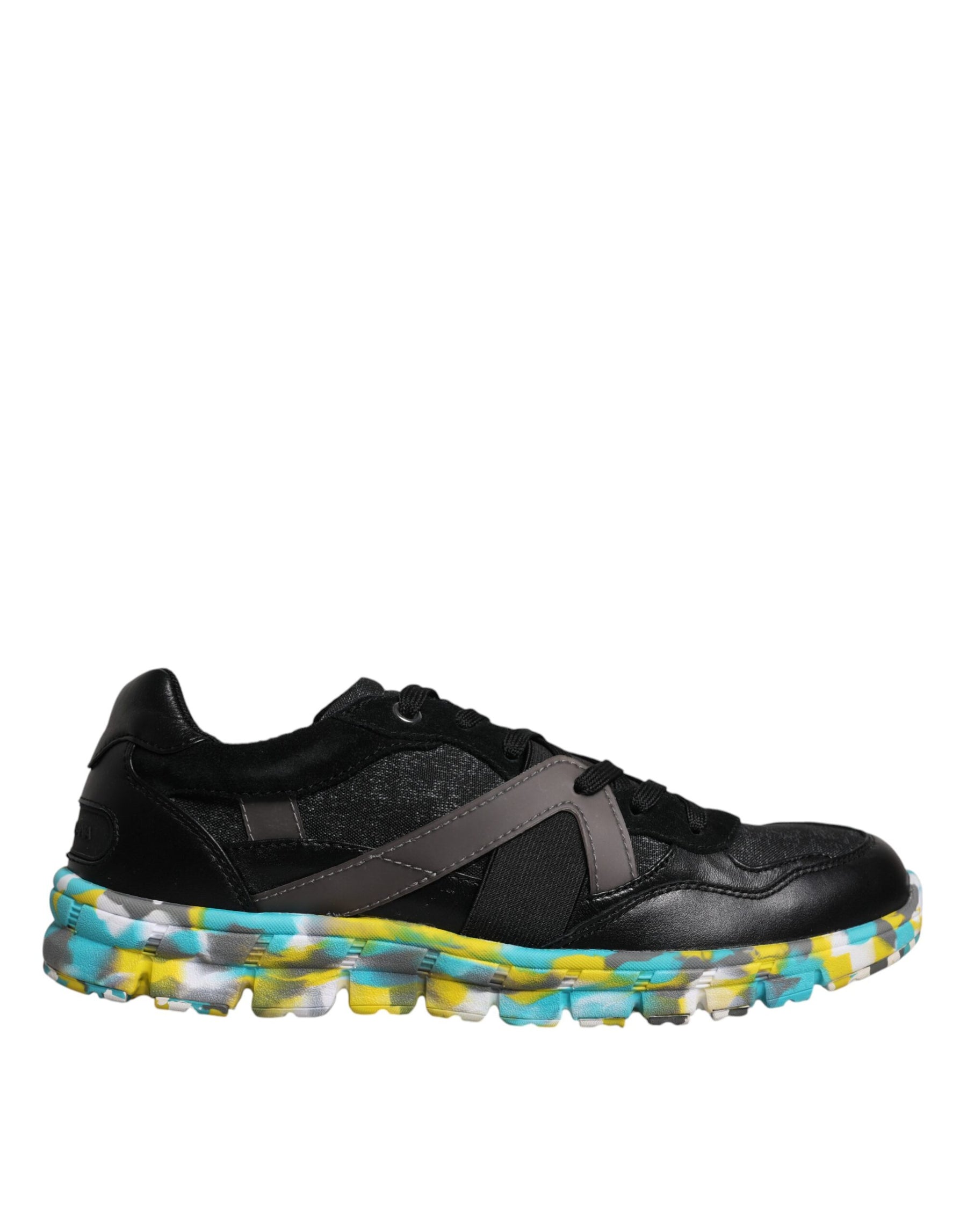 Dolce & Gabbana Black Polyester Low Top Men Sneakers Shoes | Regal Royce
