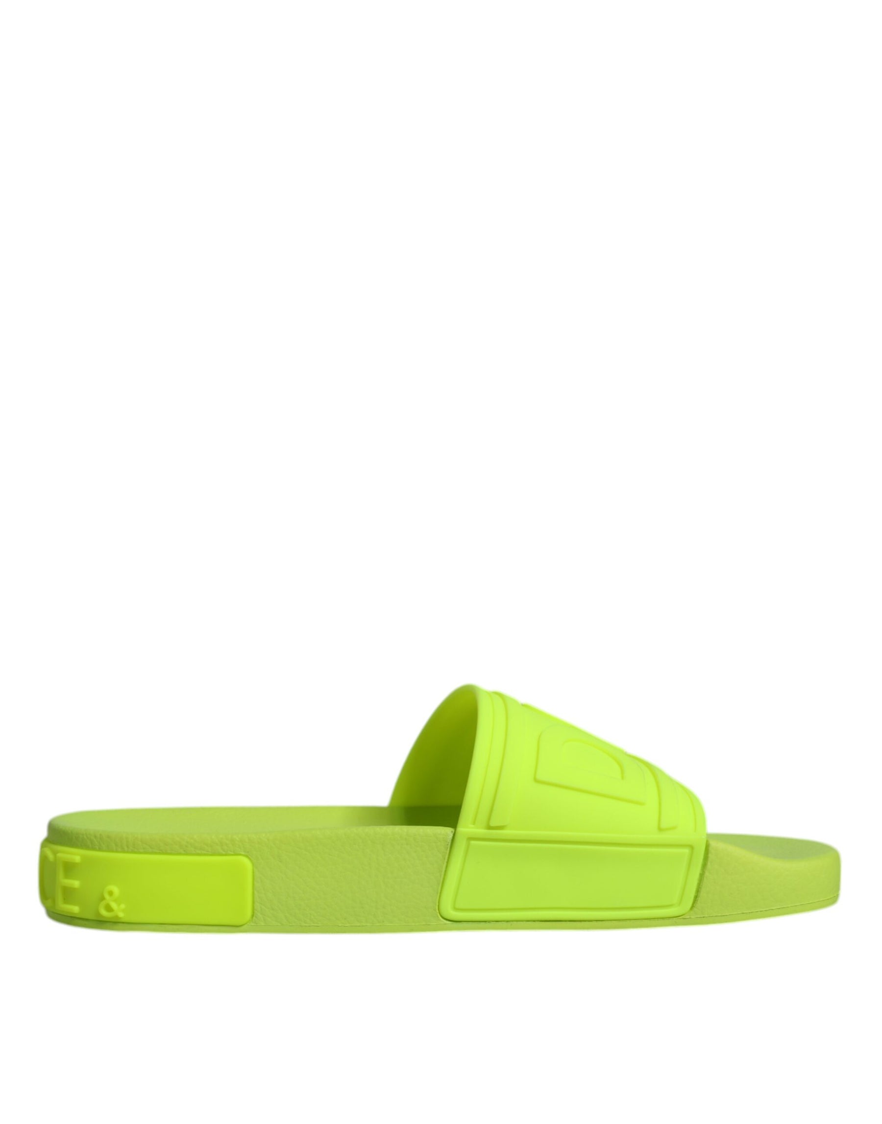 Dolce & Gabbana Green Rubber Slides Sandals Beachwear Shoes | Regal Royce
