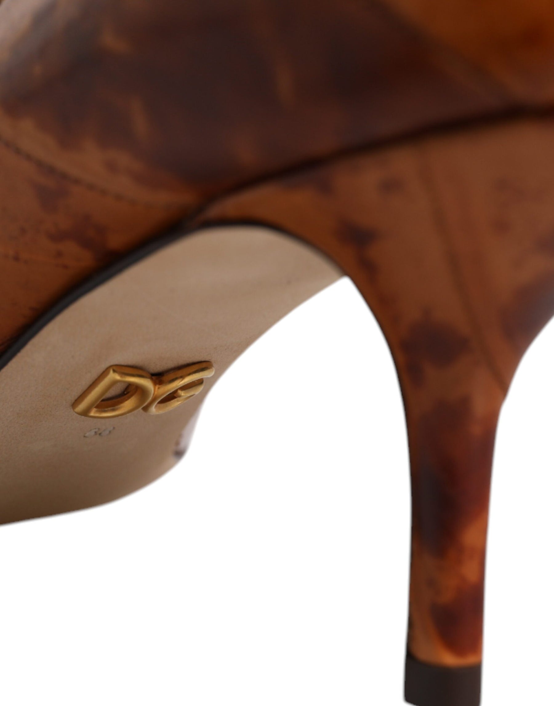 Dolce & Gabbana Brown Leather Kitten Heels Pumps Shoes | Regal Royce